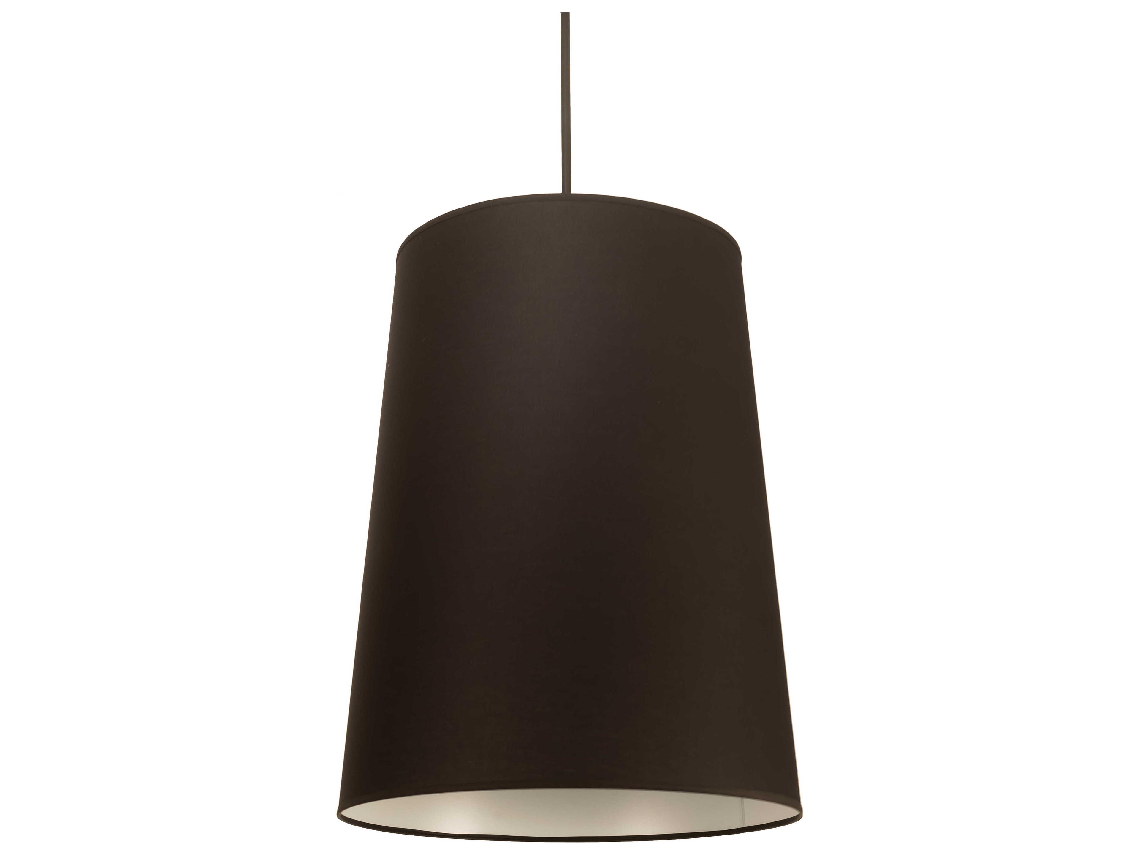 Meyda Cilindro 1-Light Black White LED Empire Pendant