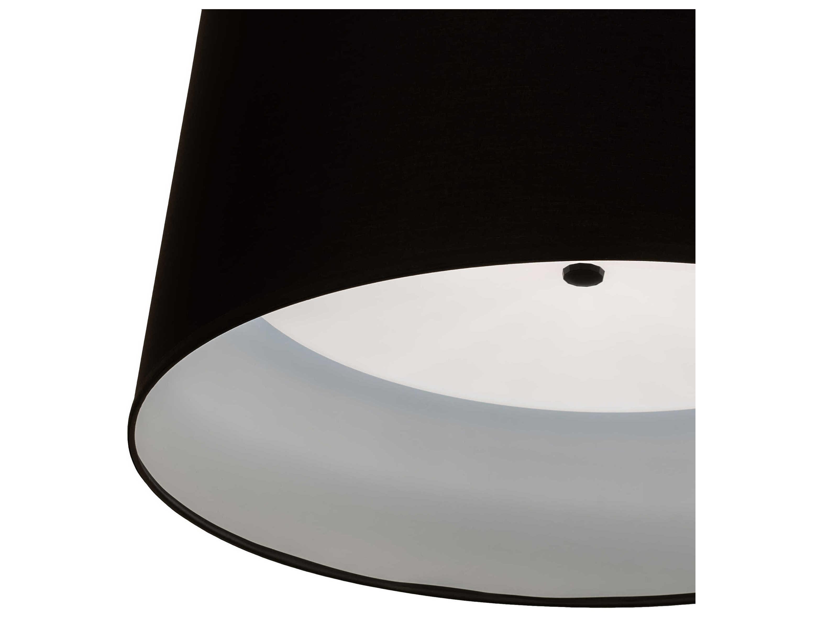 Meyda Cilindro 1-Light Black White LED Empire Pendant