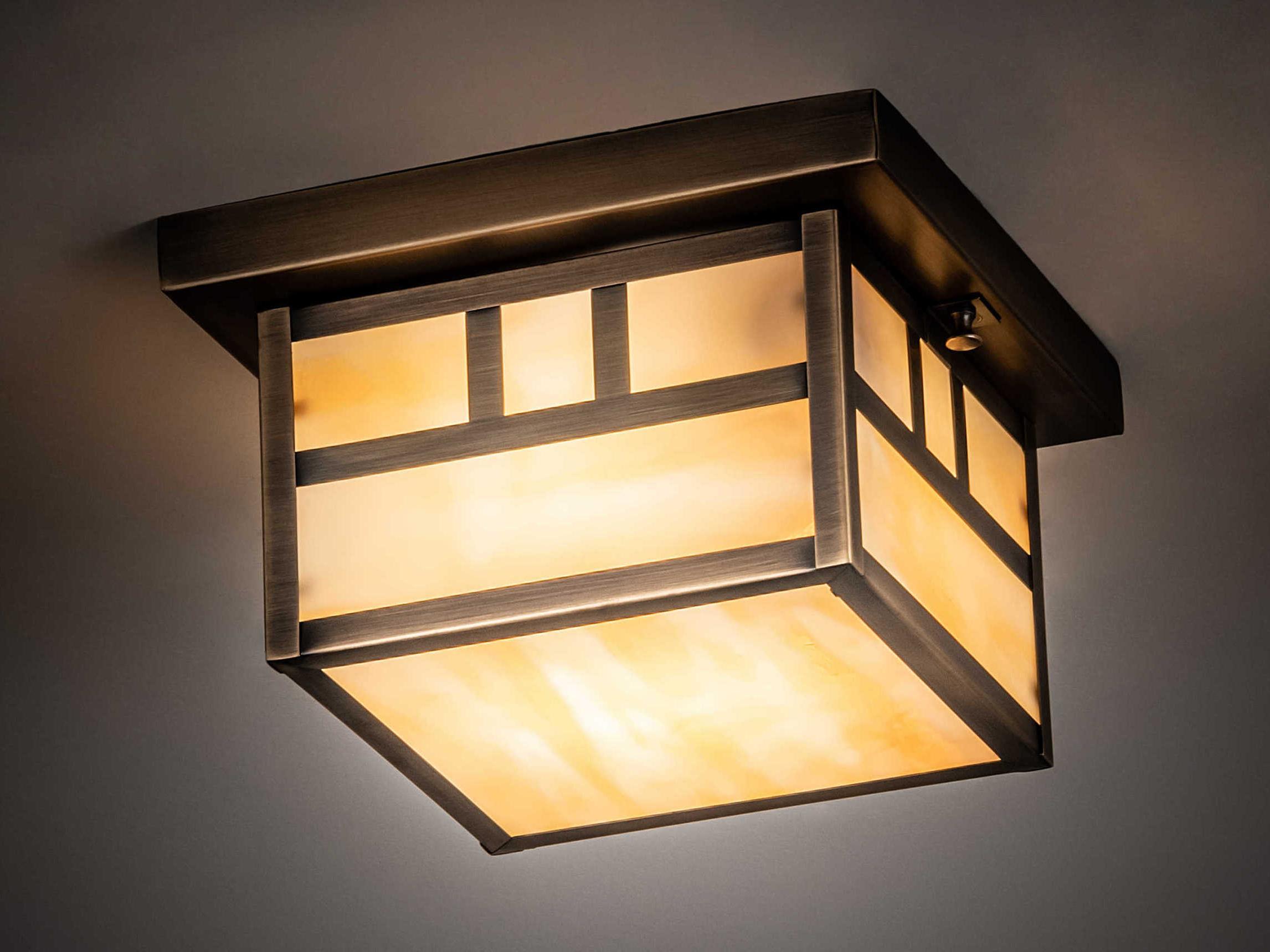 Meyda Hyde Park 1 - Light Glass Outdoor Ceiling Light