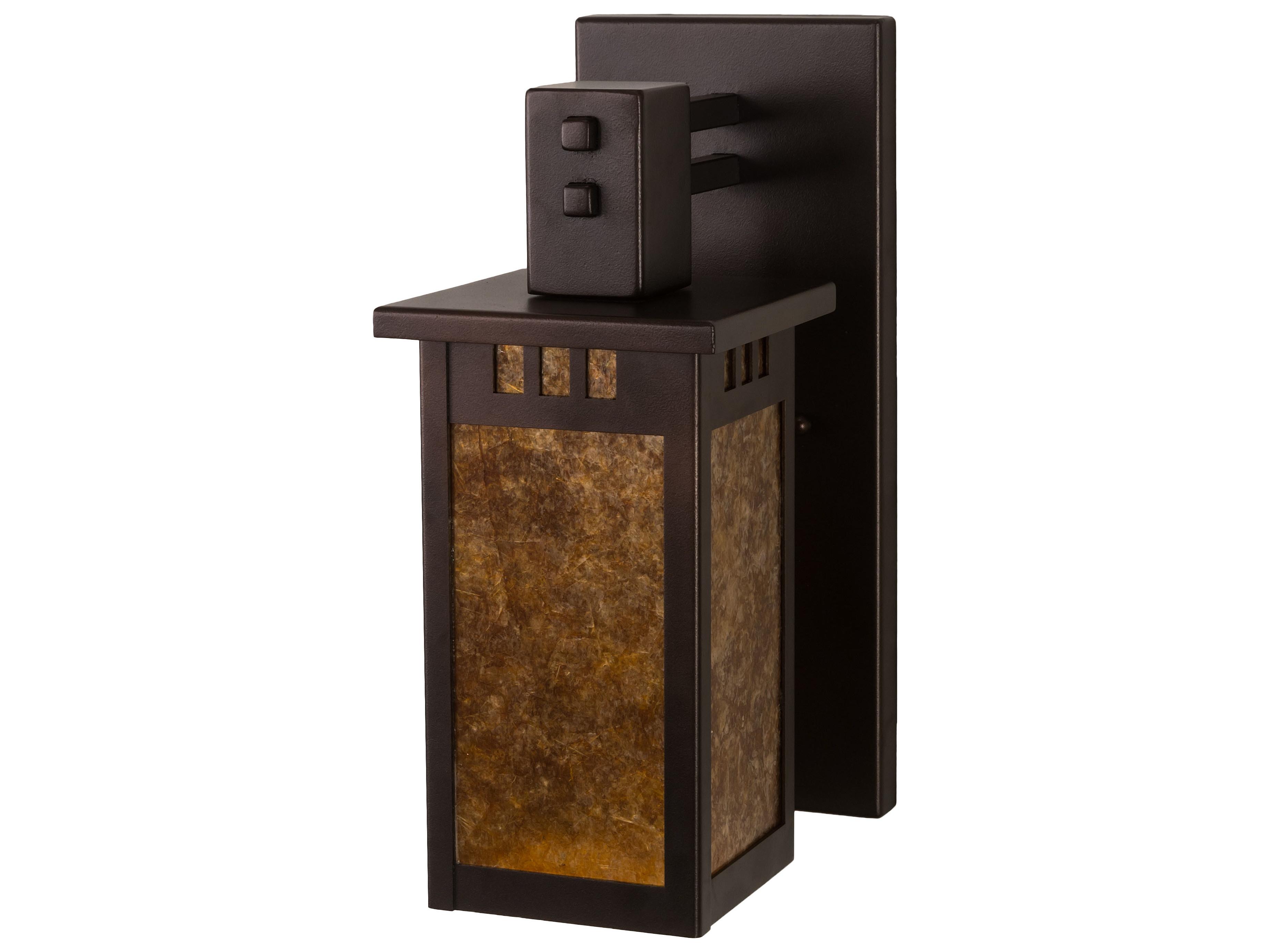 Meyda Roylance 1-Light Mahogany Bronze Brown Wall Sconce
