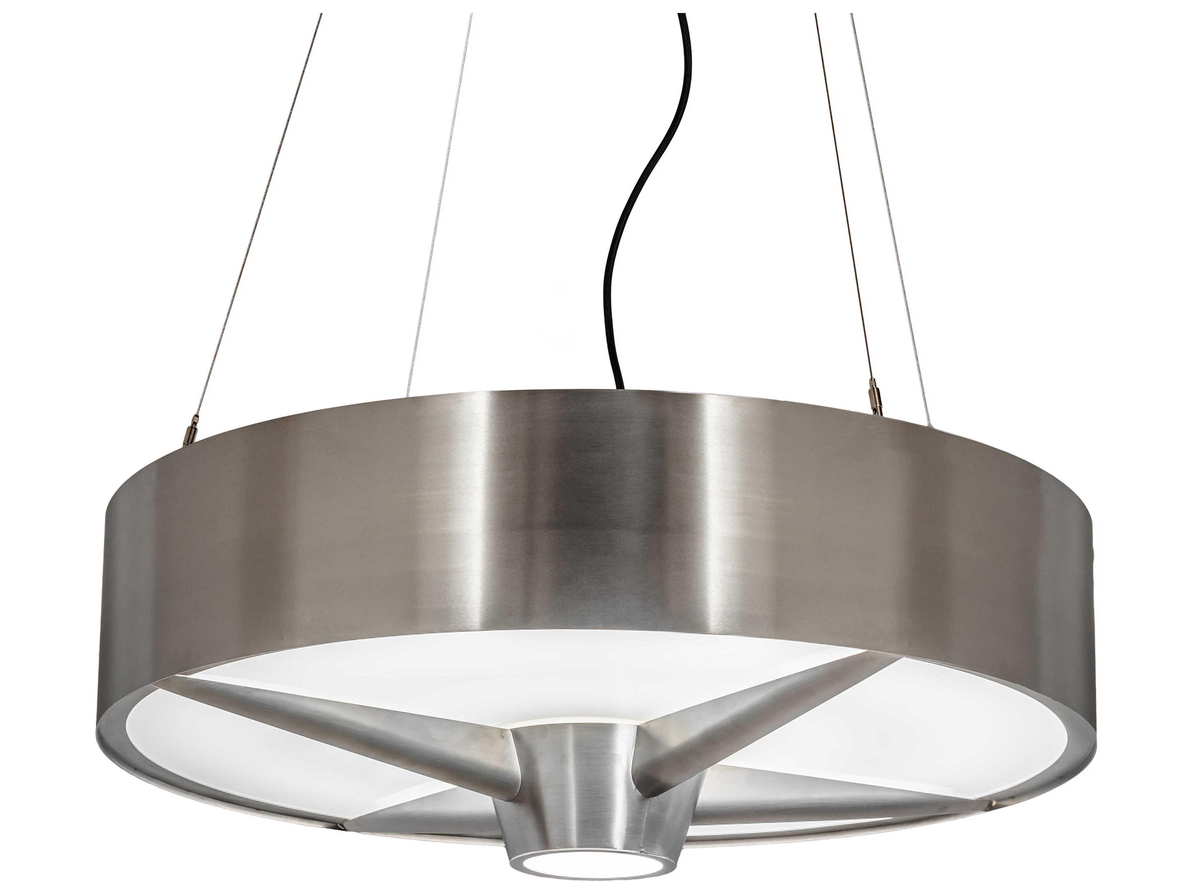Meyda Earheart Stainless Steel White LED Round Pendant