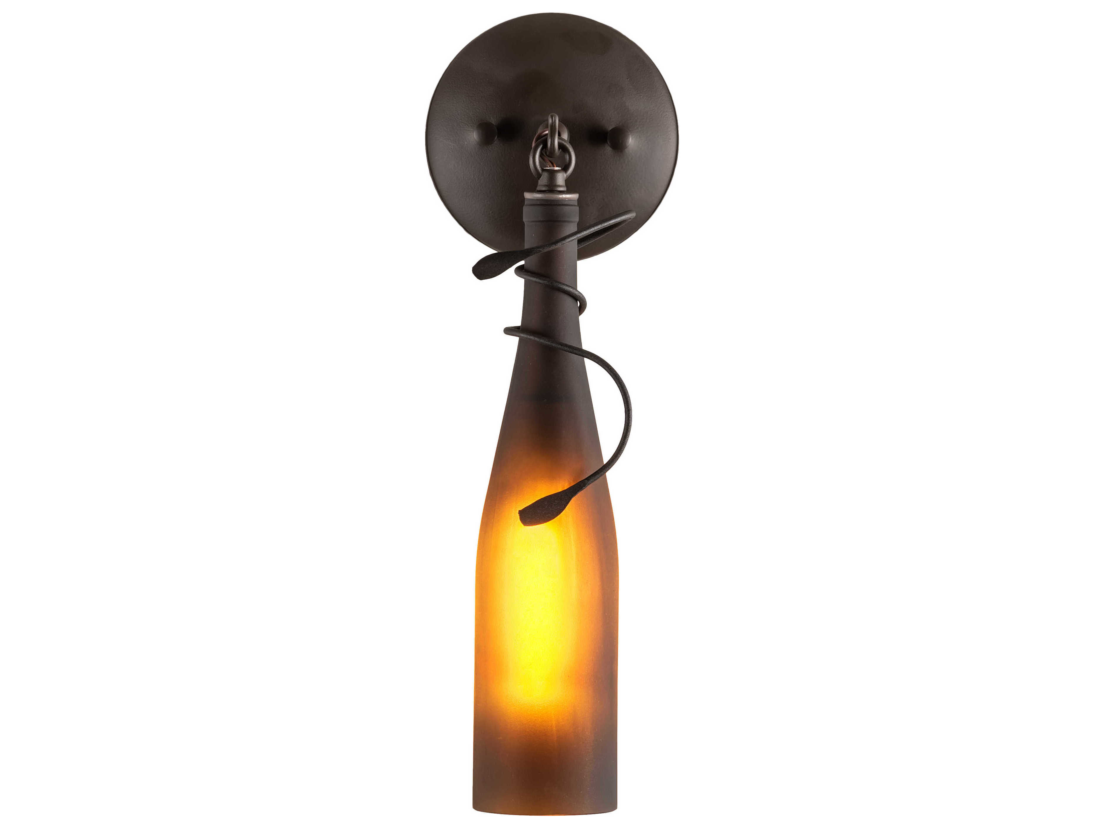 Meyda Tuscan Vineyard 1-Light Oil Rubbed Bronze Brown Glass Wall Sconce