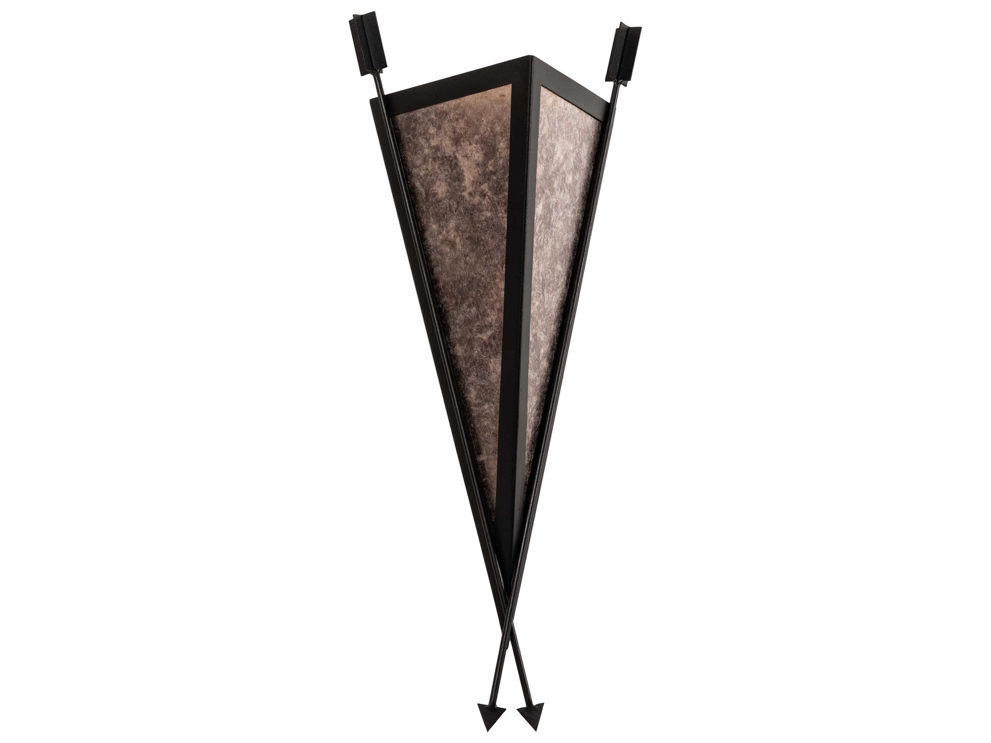 Meyda Desert Arrow 1-Light Black Silver Mica Wall Sconce