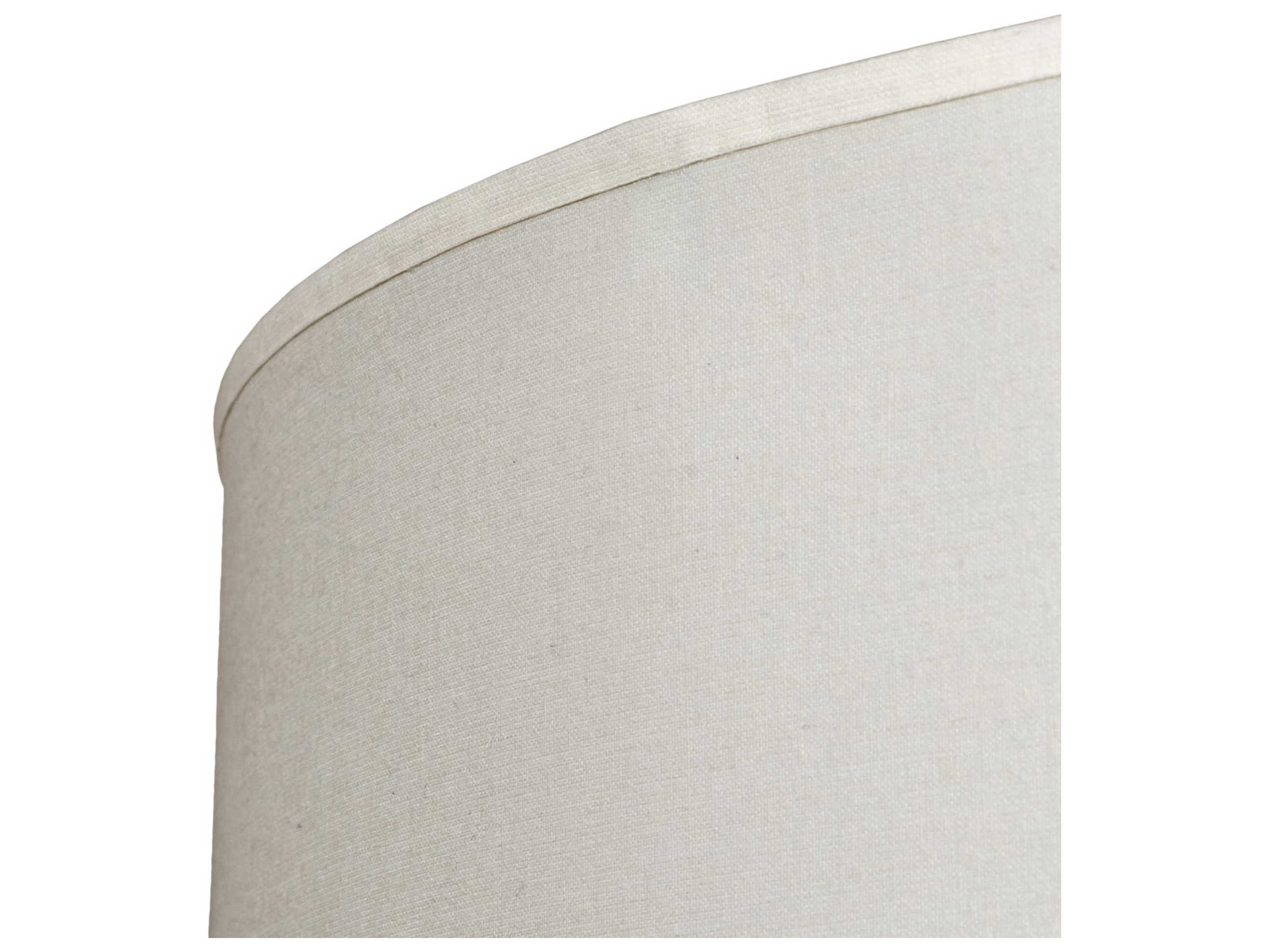 Meyda Cilindro 6-Light Nickel Off White Drum Semi Flush Mount