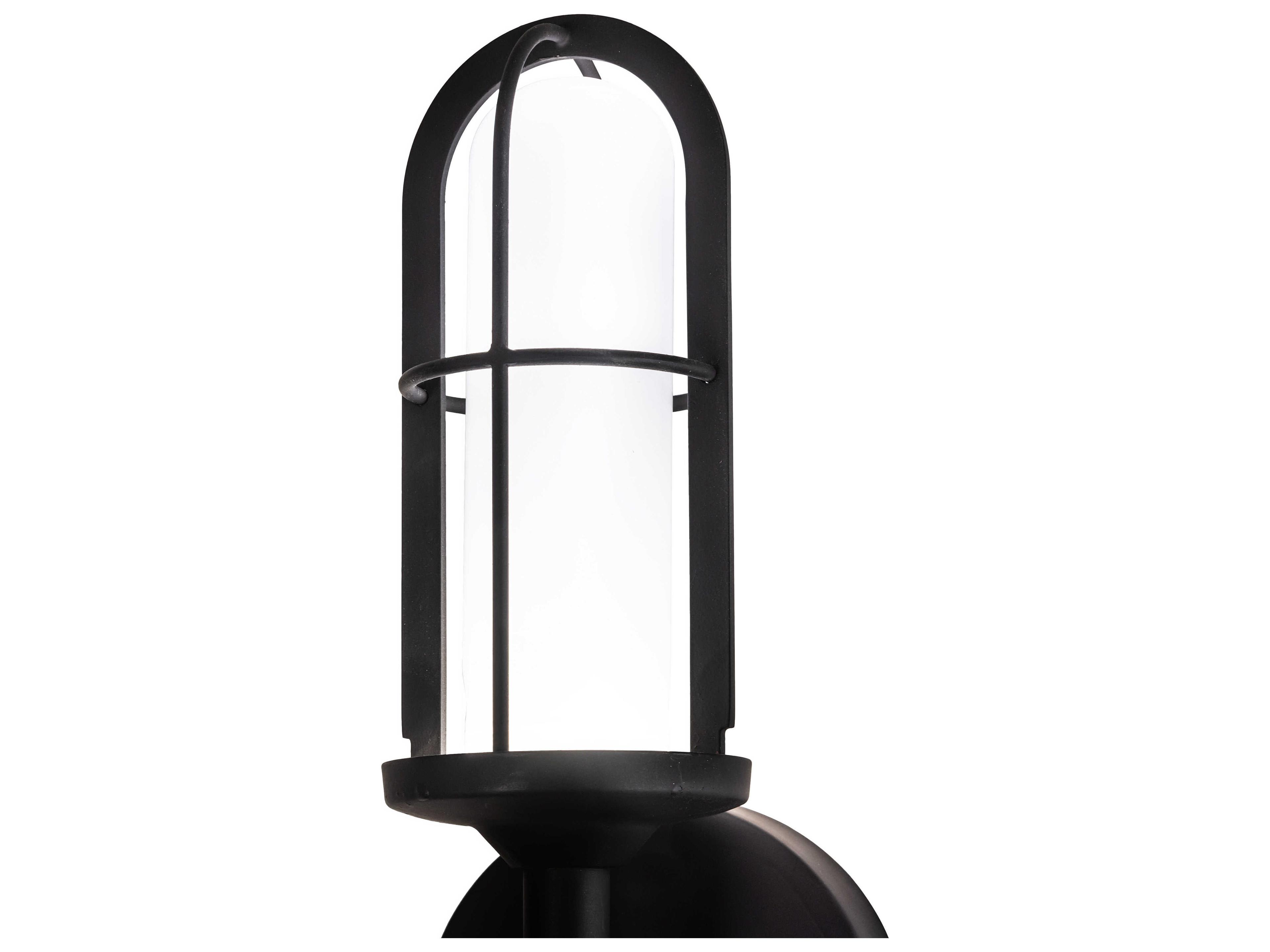 Meyda Jaula 2-Light Black White Glass LED Wall Sconce