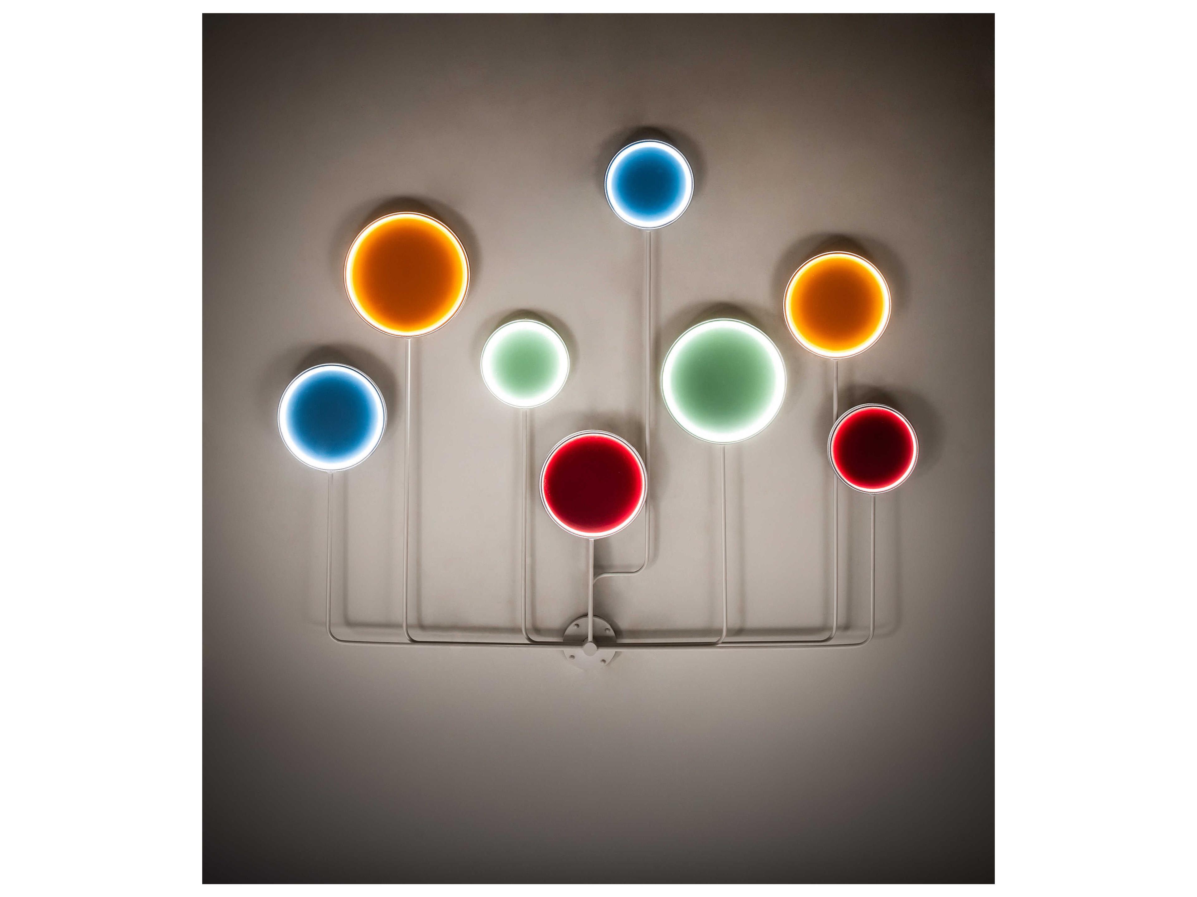 Meyda Paletta Ruby Coral Green Blue White Red LED Wall Sconce
