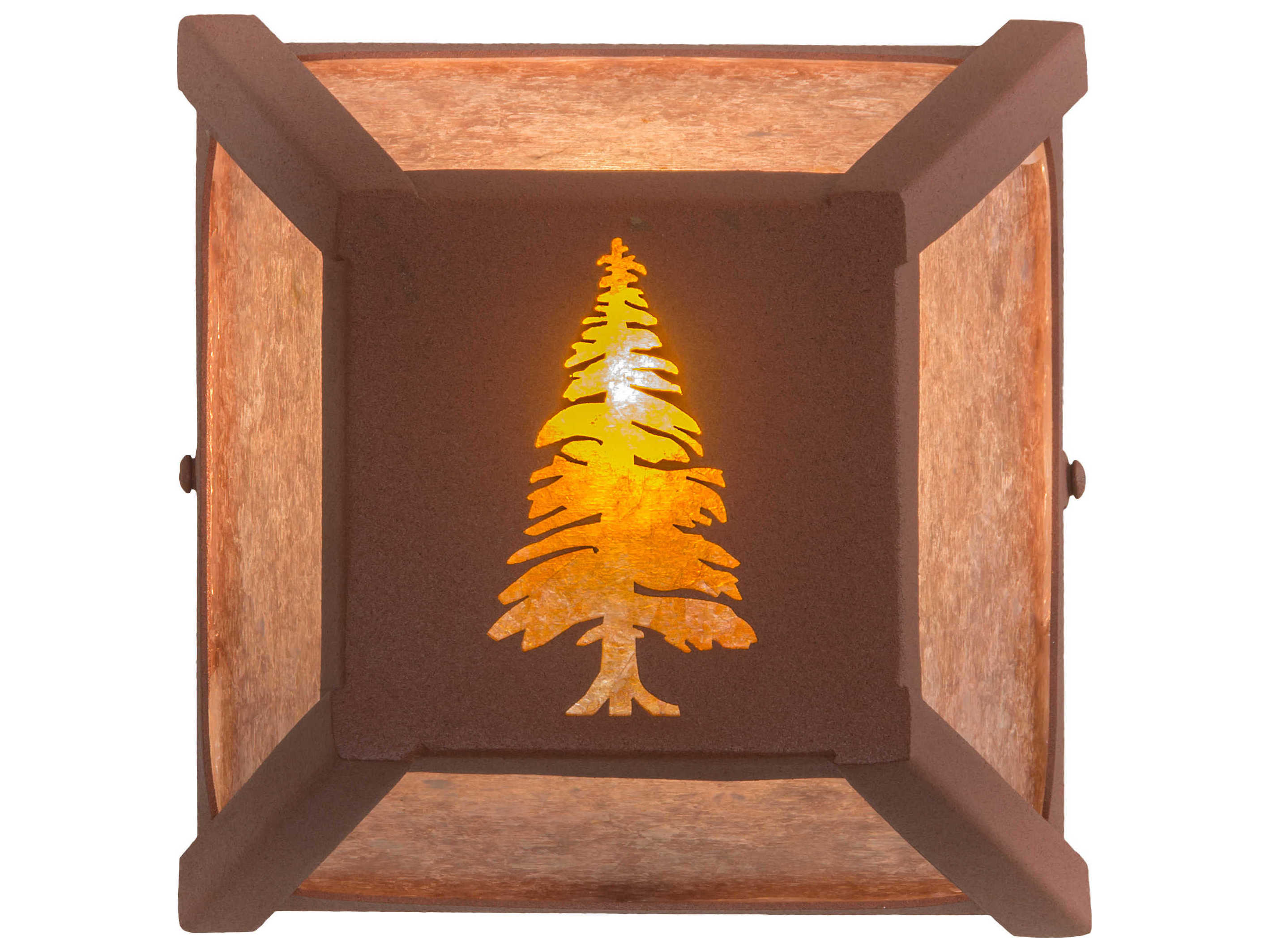 Meyda Pines 1-Light Rust Brown Wall Sconce