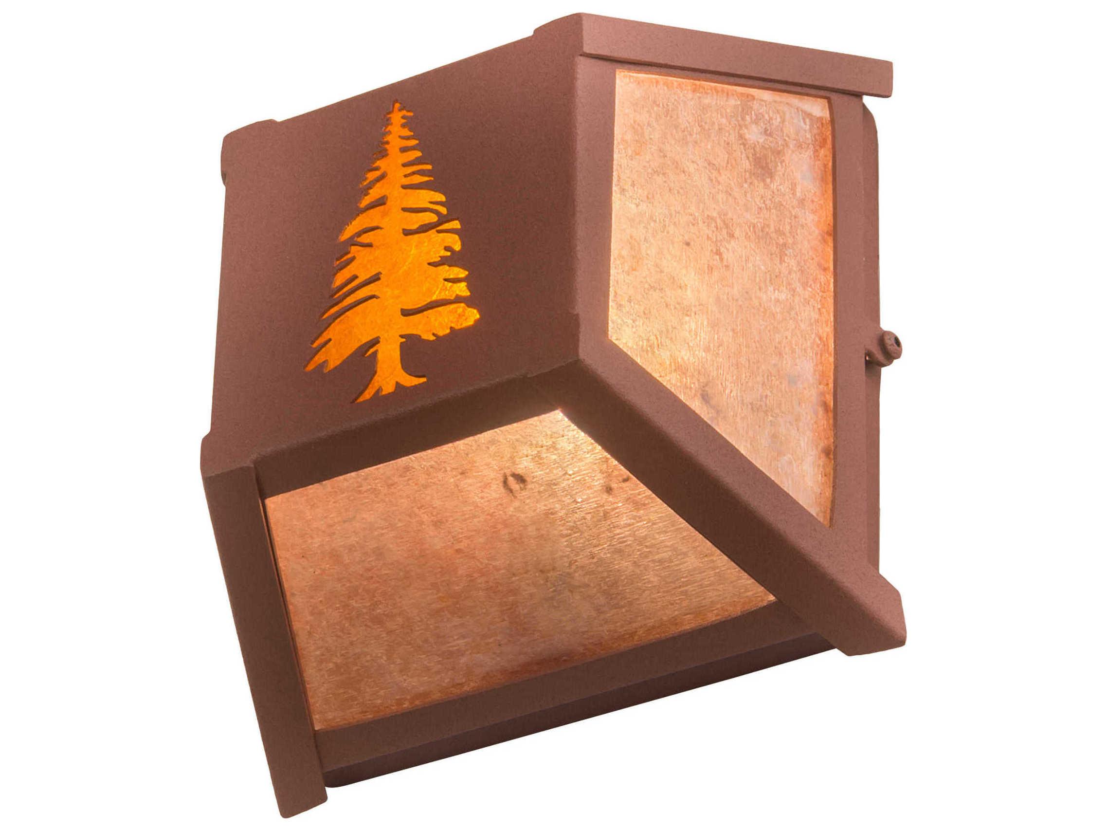 Meyda Pines 1-Light Rust Brown Wall Sconce