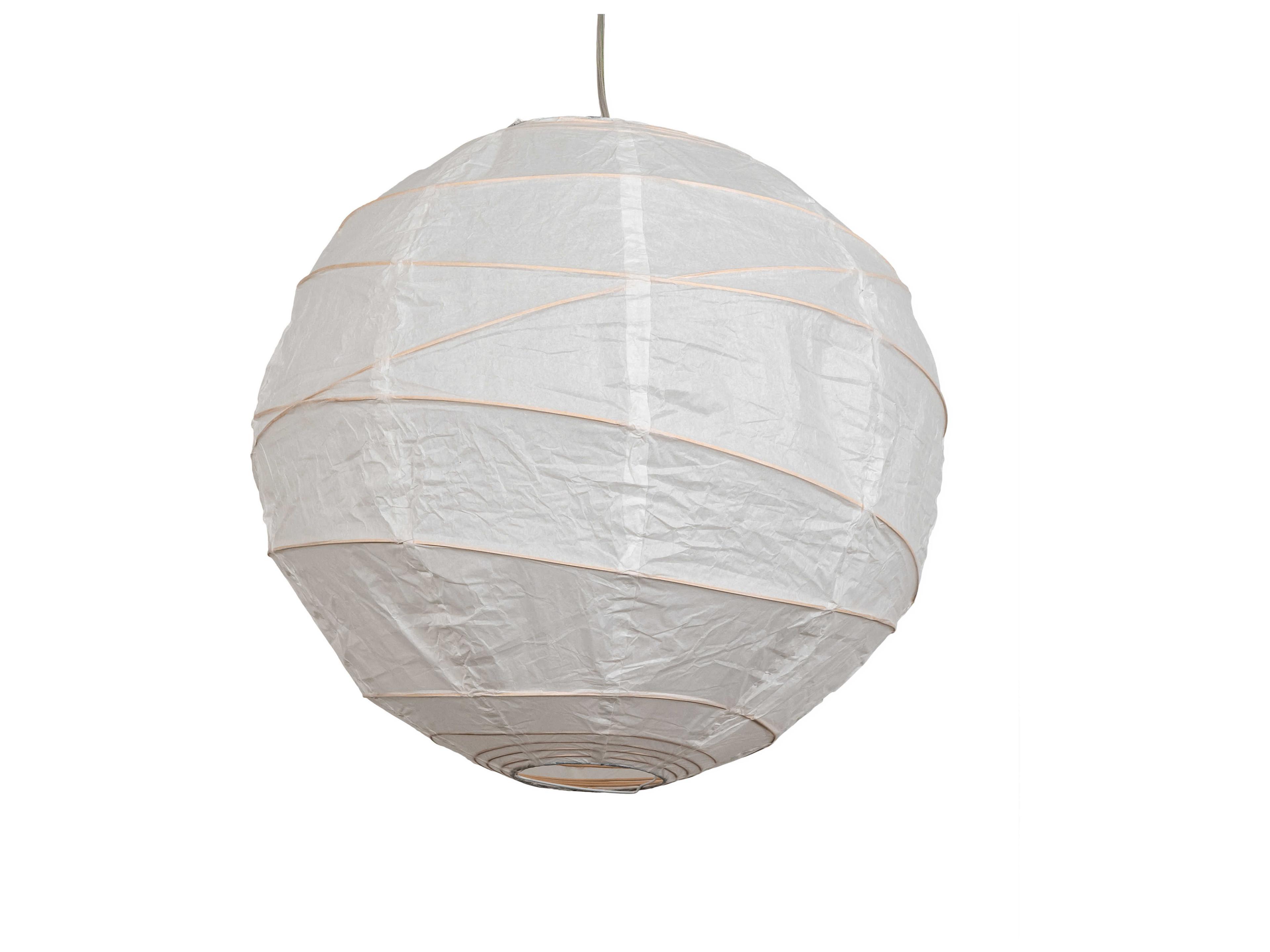 Meyda Papier 1-Light Chrome White Globe Pendant