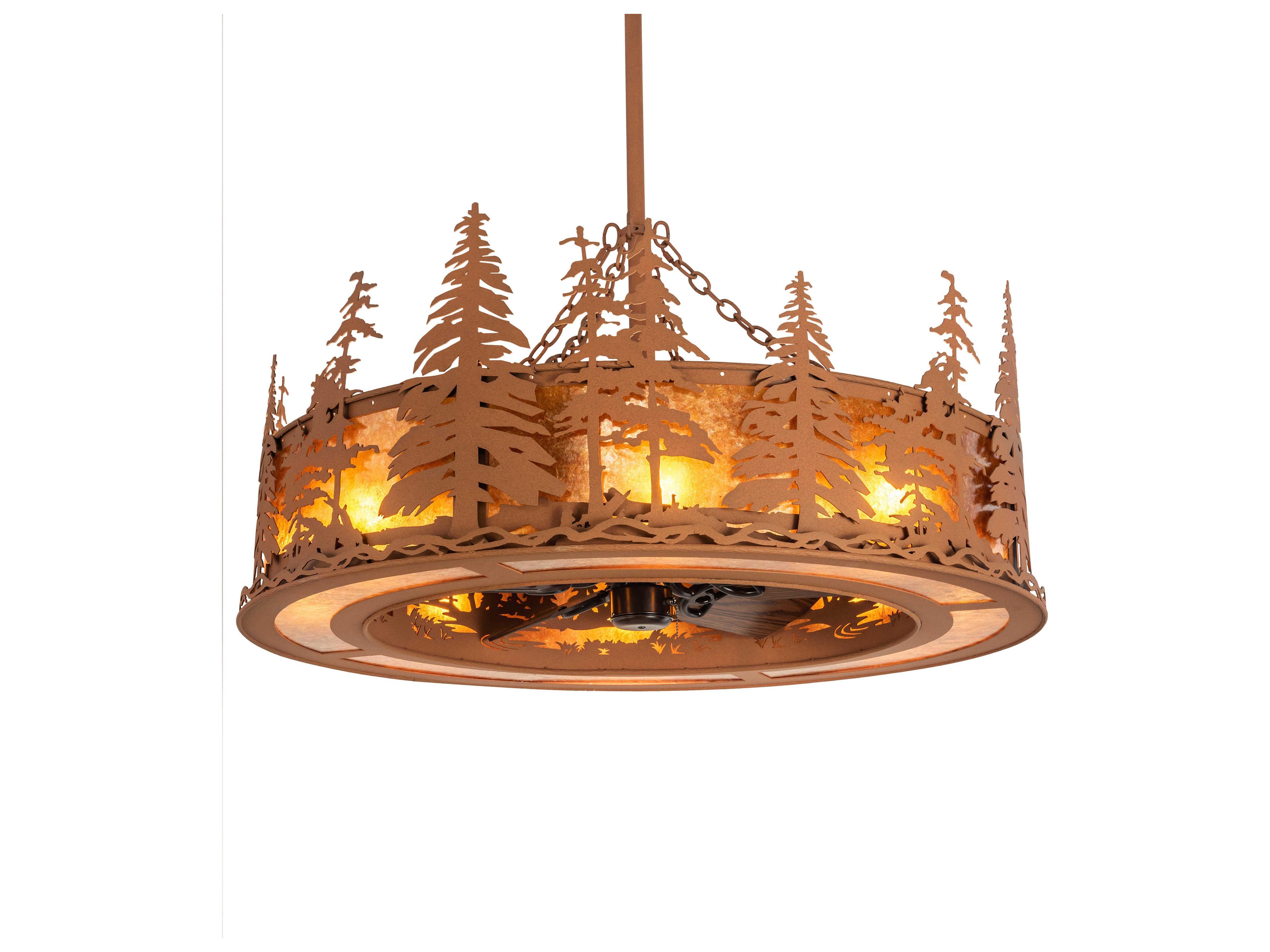 Meyda Tall Pines 8-Light Chandel-Air