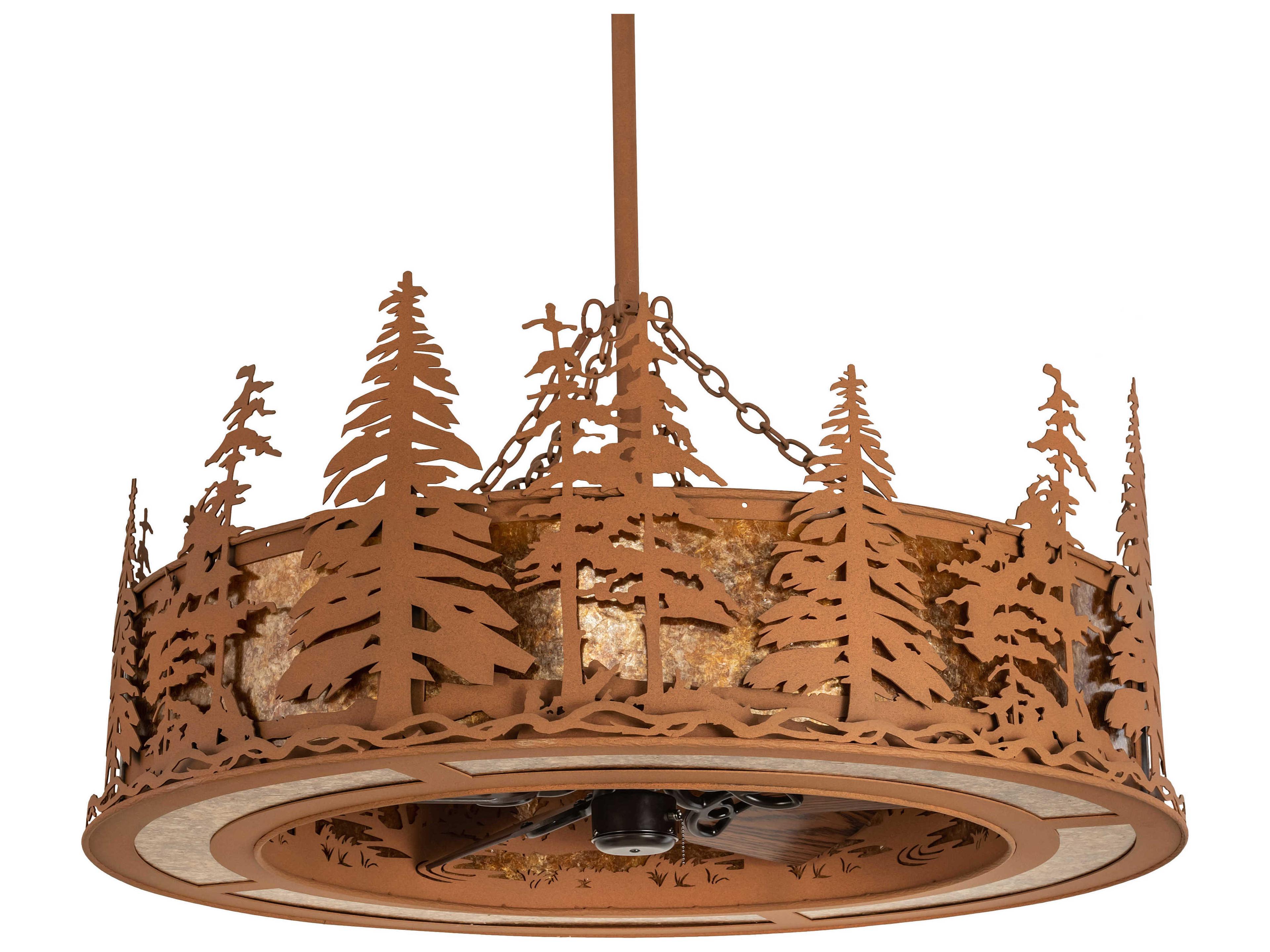 Meyda Tall Pines 8-Light Chandel-Air