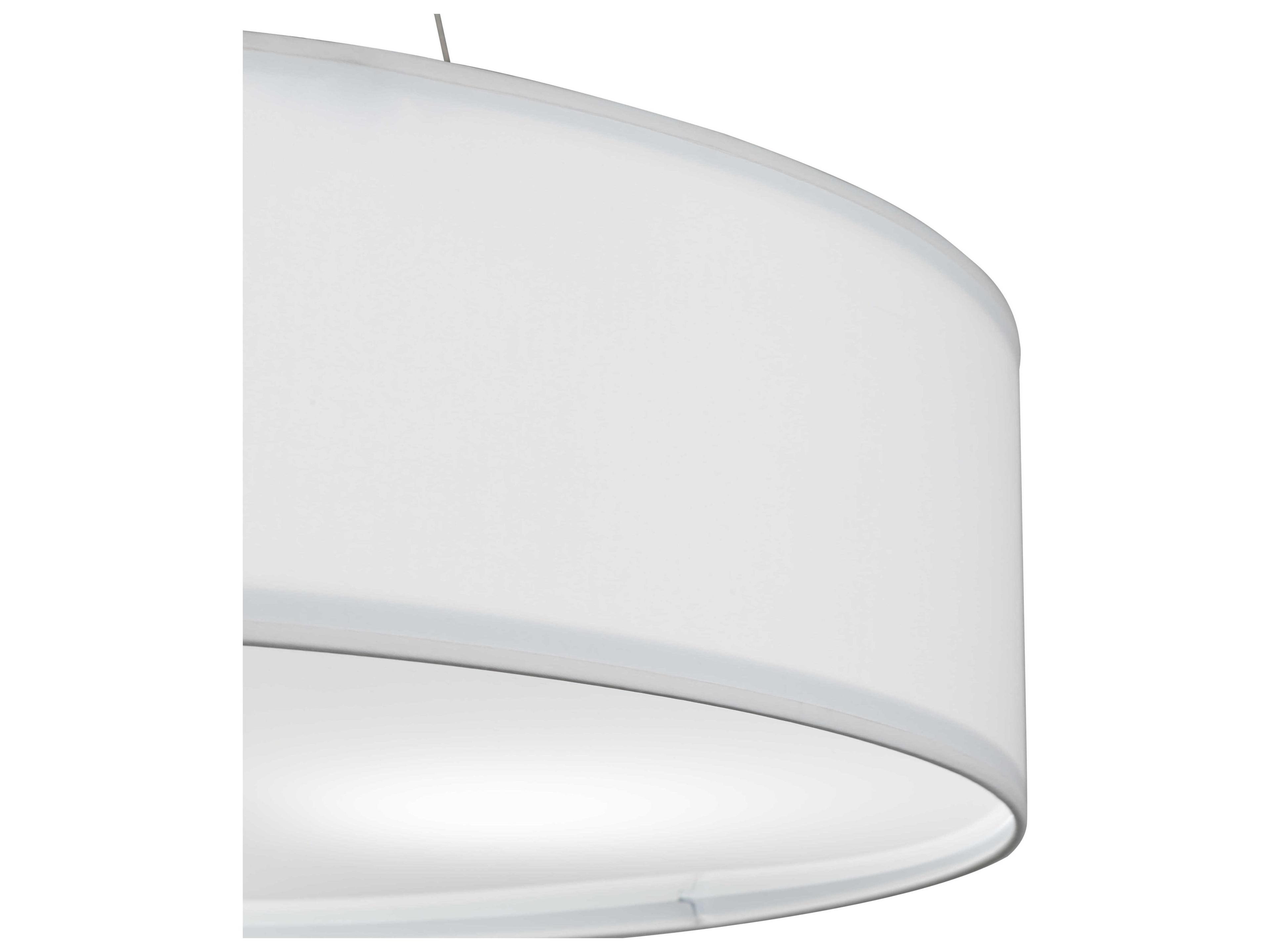 Meyda Cilindro 3-Light White LED Drum Pendant