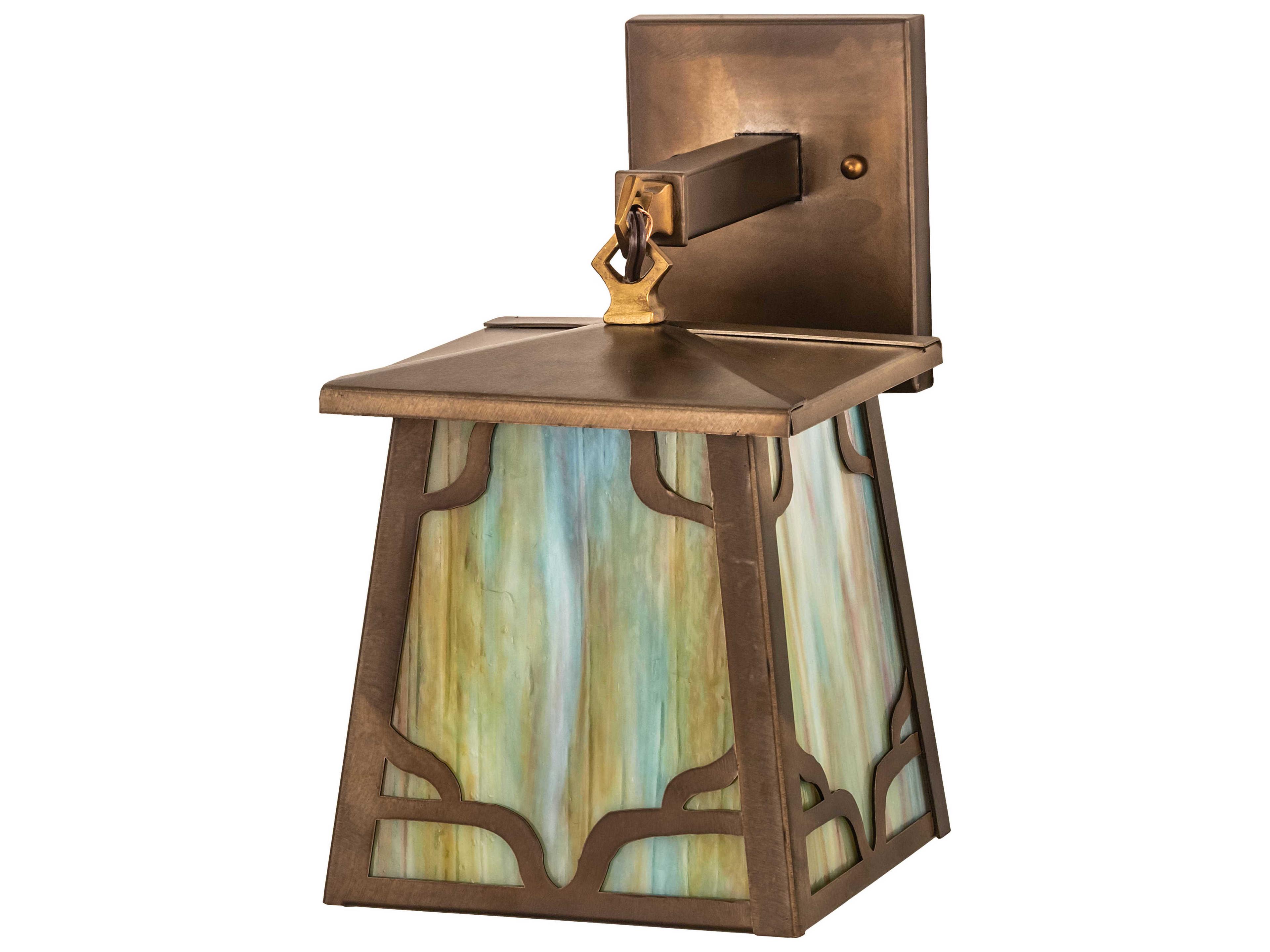 Meyda Kirkpatrick 1 - Light Glass Outdoor Wall Light