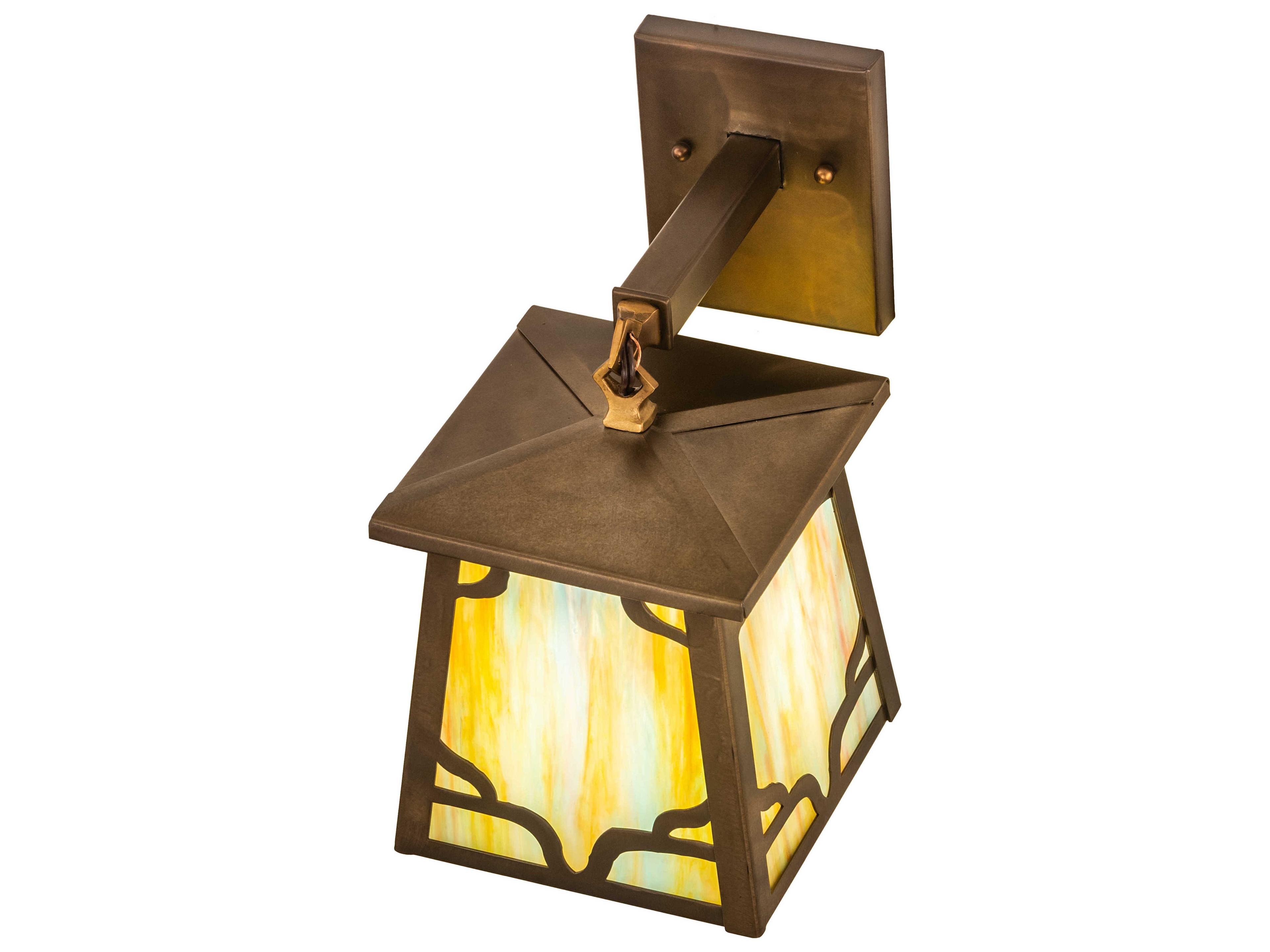 Meyda Kirkpatrick 1 - Light Glass Outdoor Wall Light