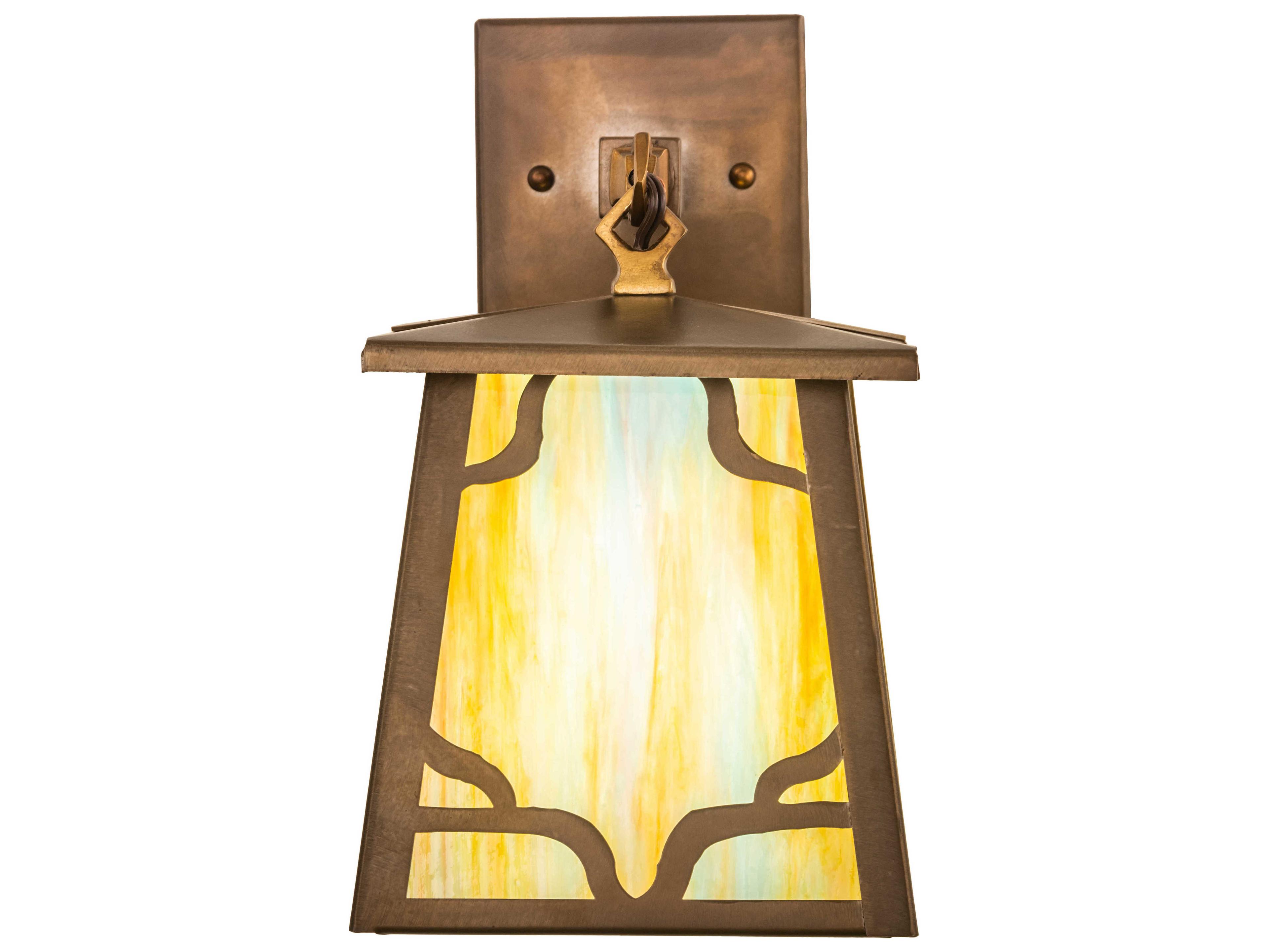 Meyda Kirkpatrick 1 - Light Glass Outdoor Wall Light