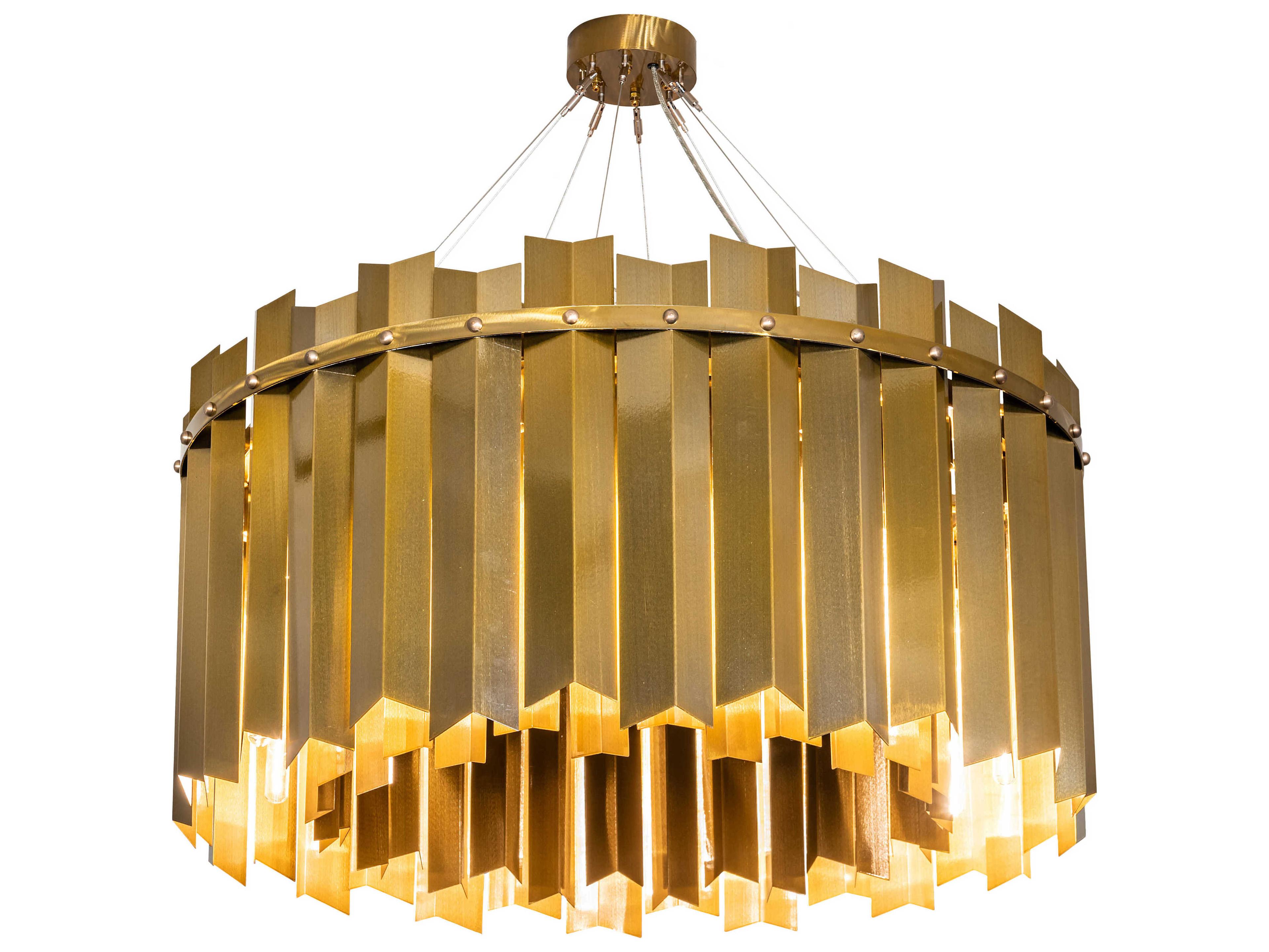 Meyda Eldorado 16-Light6-Light Gold LED Drum Pendant