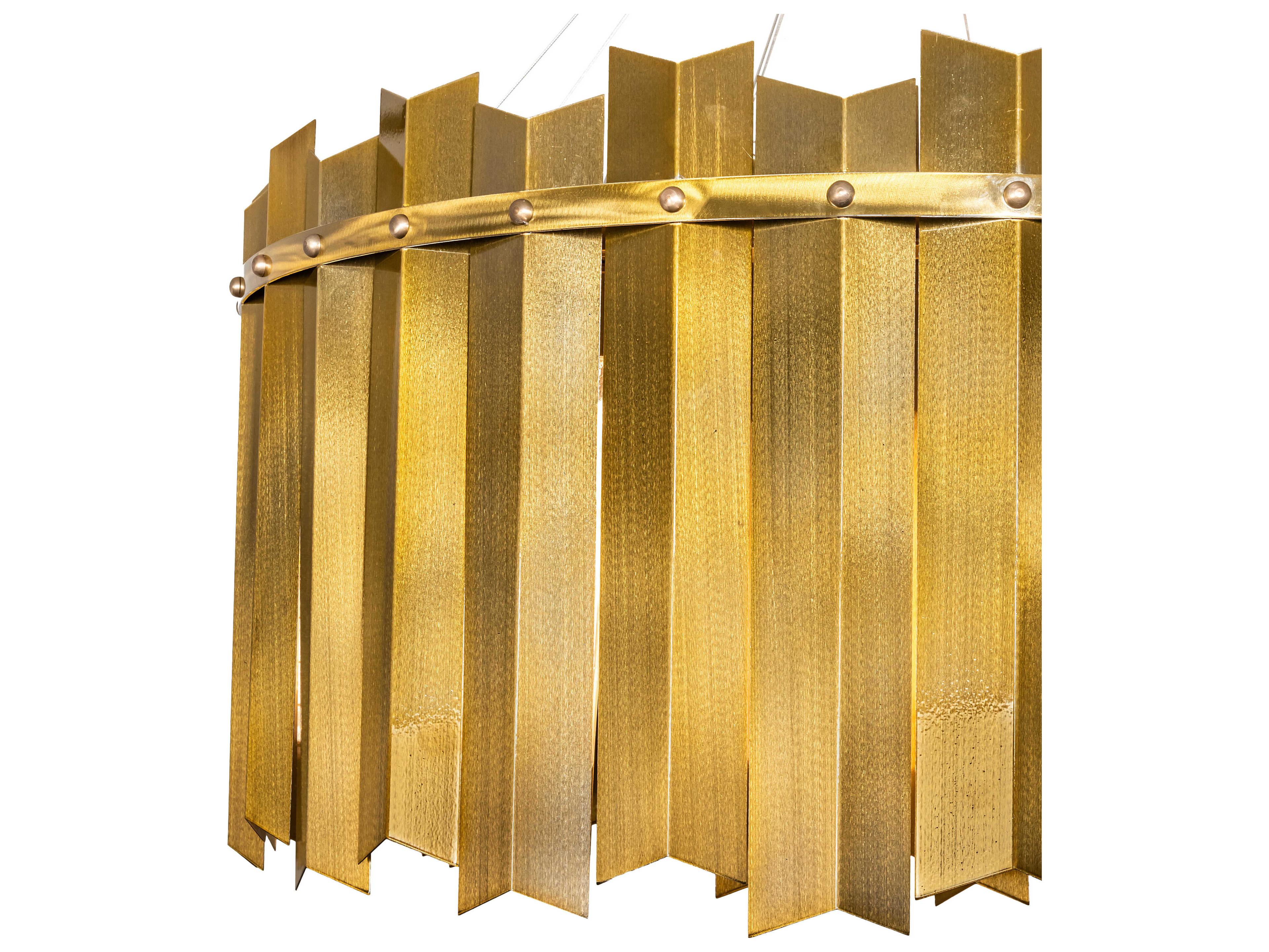 Meyda Eldorado 16-Light6-Light Gold LED Drum Pendant