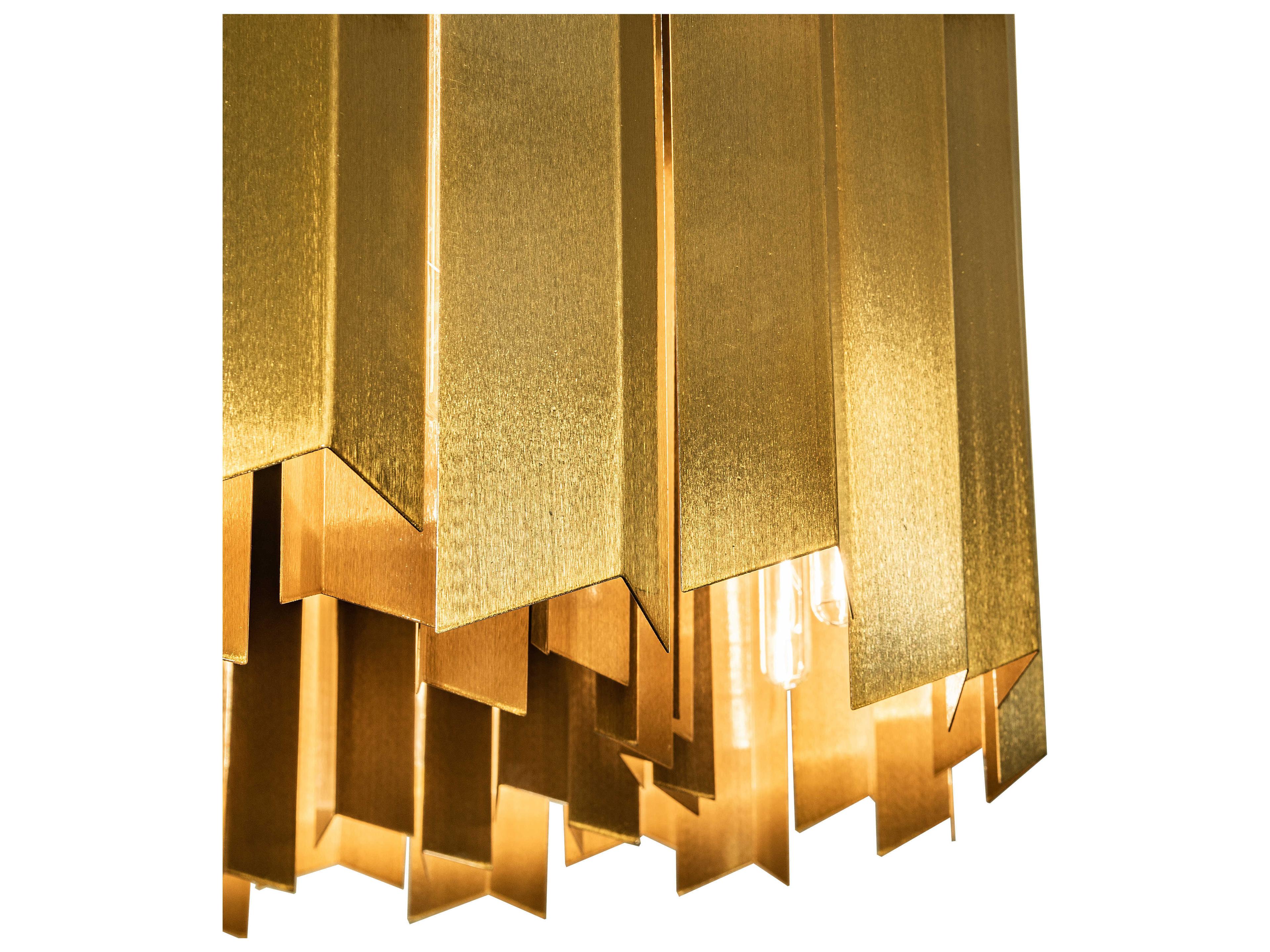 Meyda Eldorado 16-Light6-Light Gold LED Drum Pendant