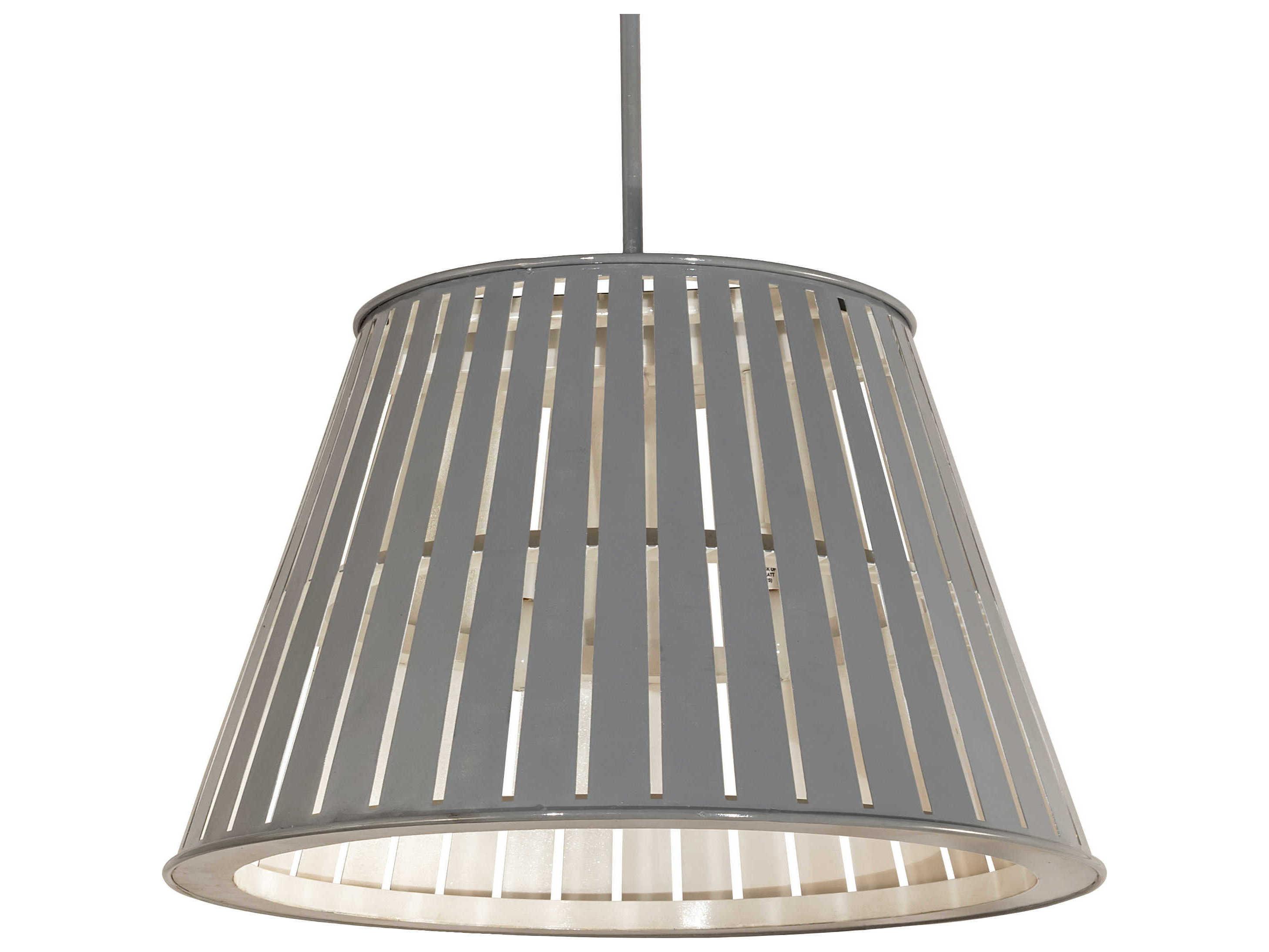 Meyda Peach Basket 2-Light White Grey Empire Pendant