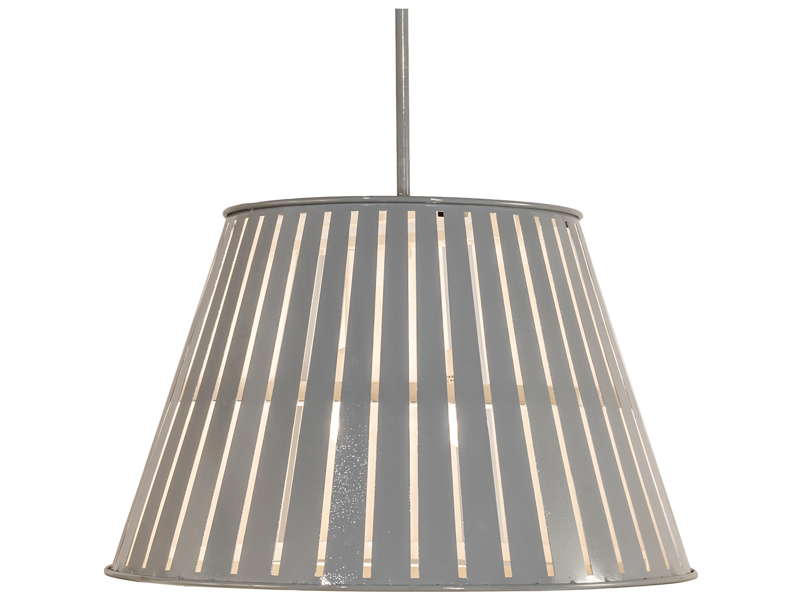 Meyda Peach Basket 2-Light White Grey Empire Pendant