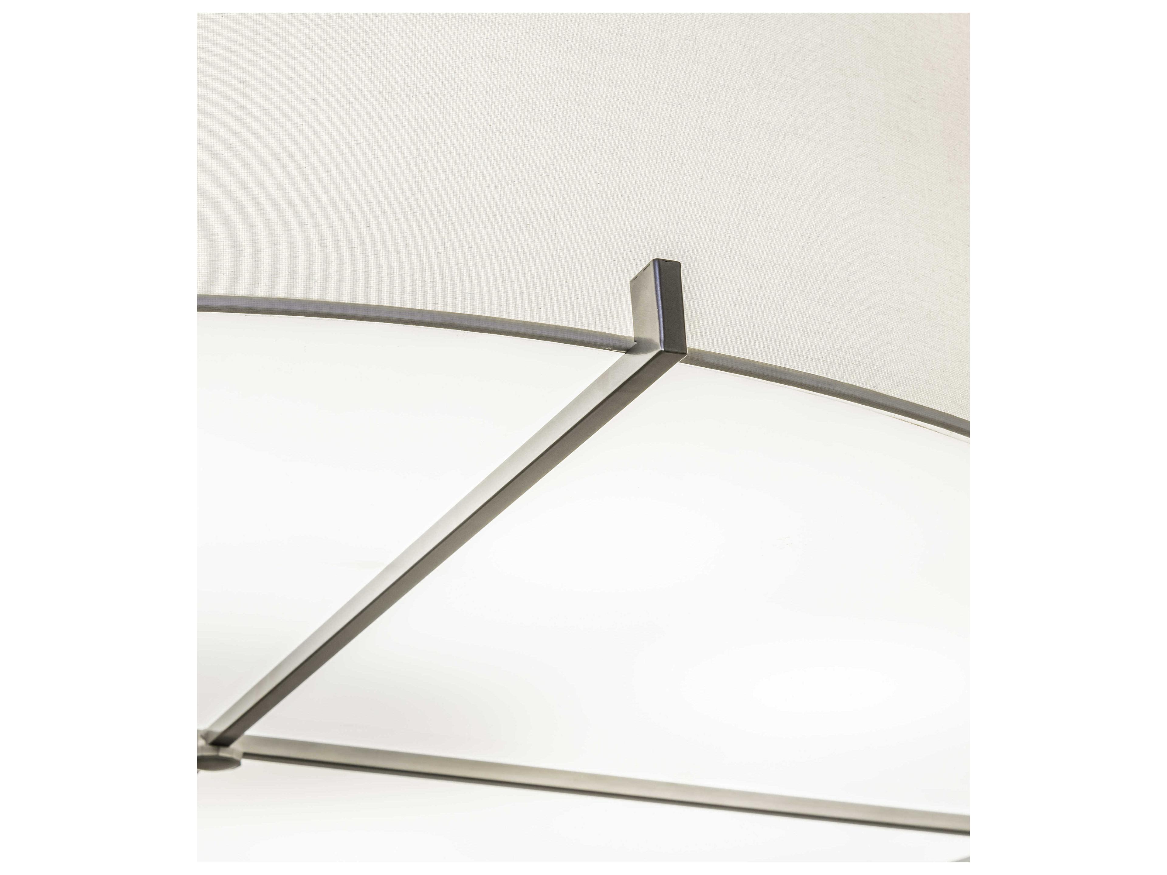 Meyda Cilindro 8-Light Nickel White LED Drum Pendant