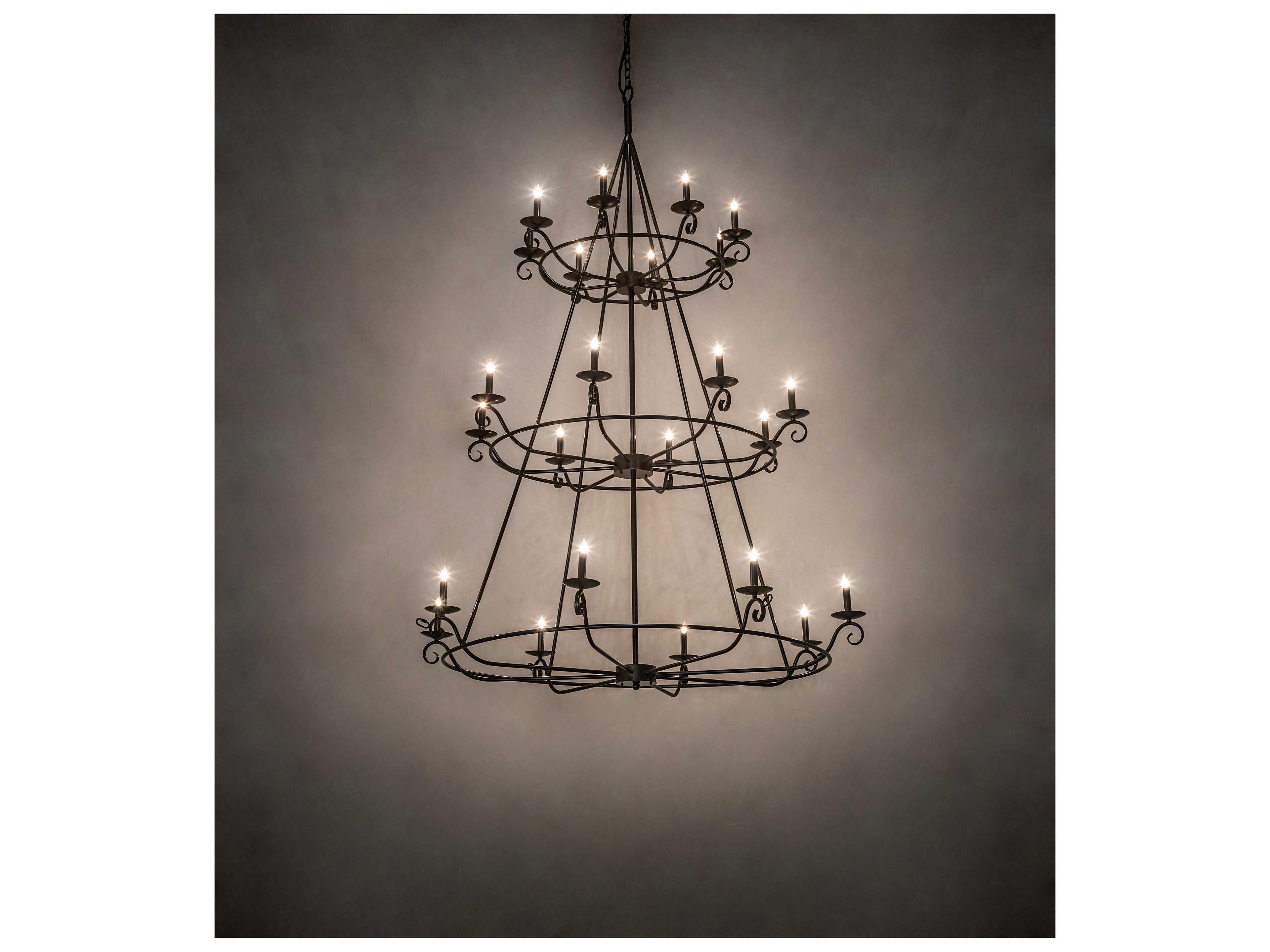 Meyda Estrella 24-Light Timeless Bronze Candelabra Chandelier