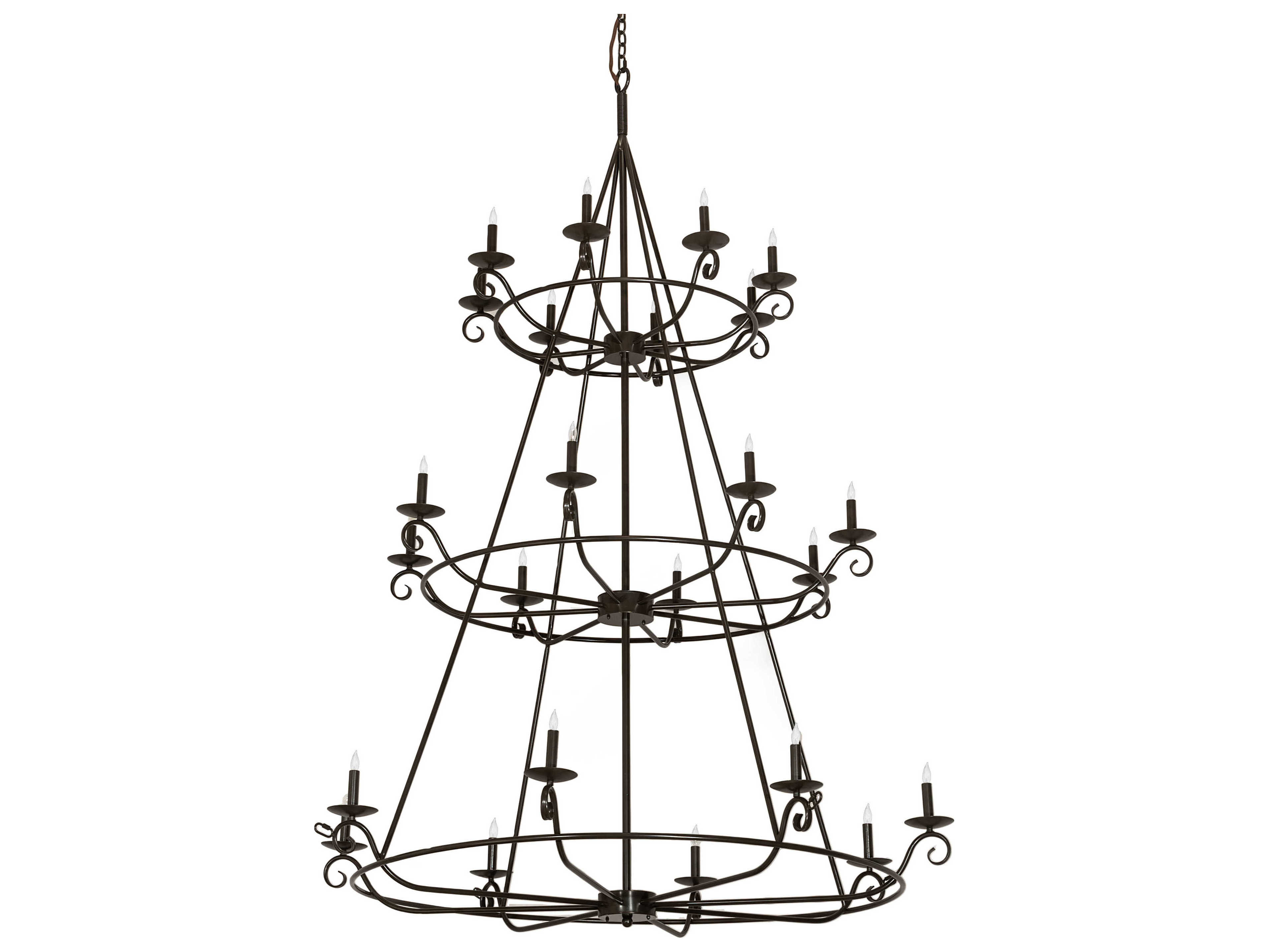Meyda Estrella 24-Light Timeless Bronze Candelabra Chandelier