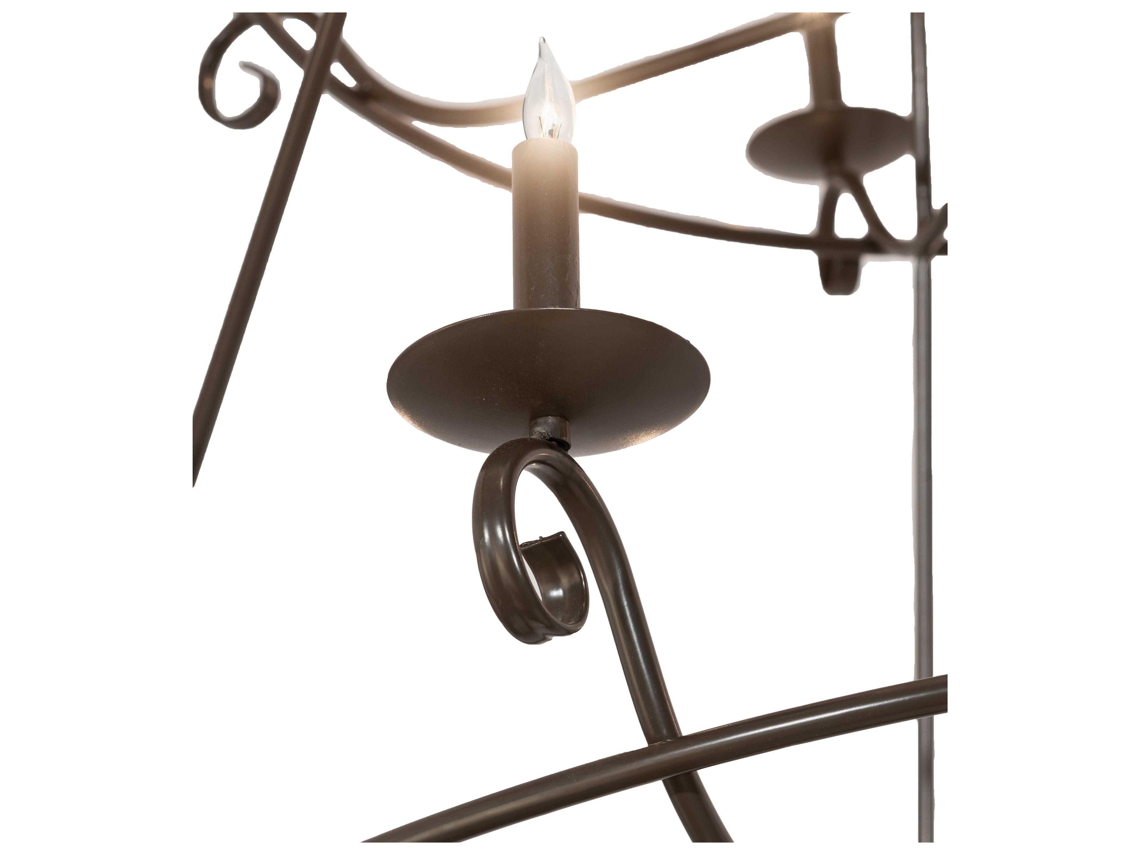 Meyda Estrella 24-Light Timeless Bronze Candelabra Chandelier
