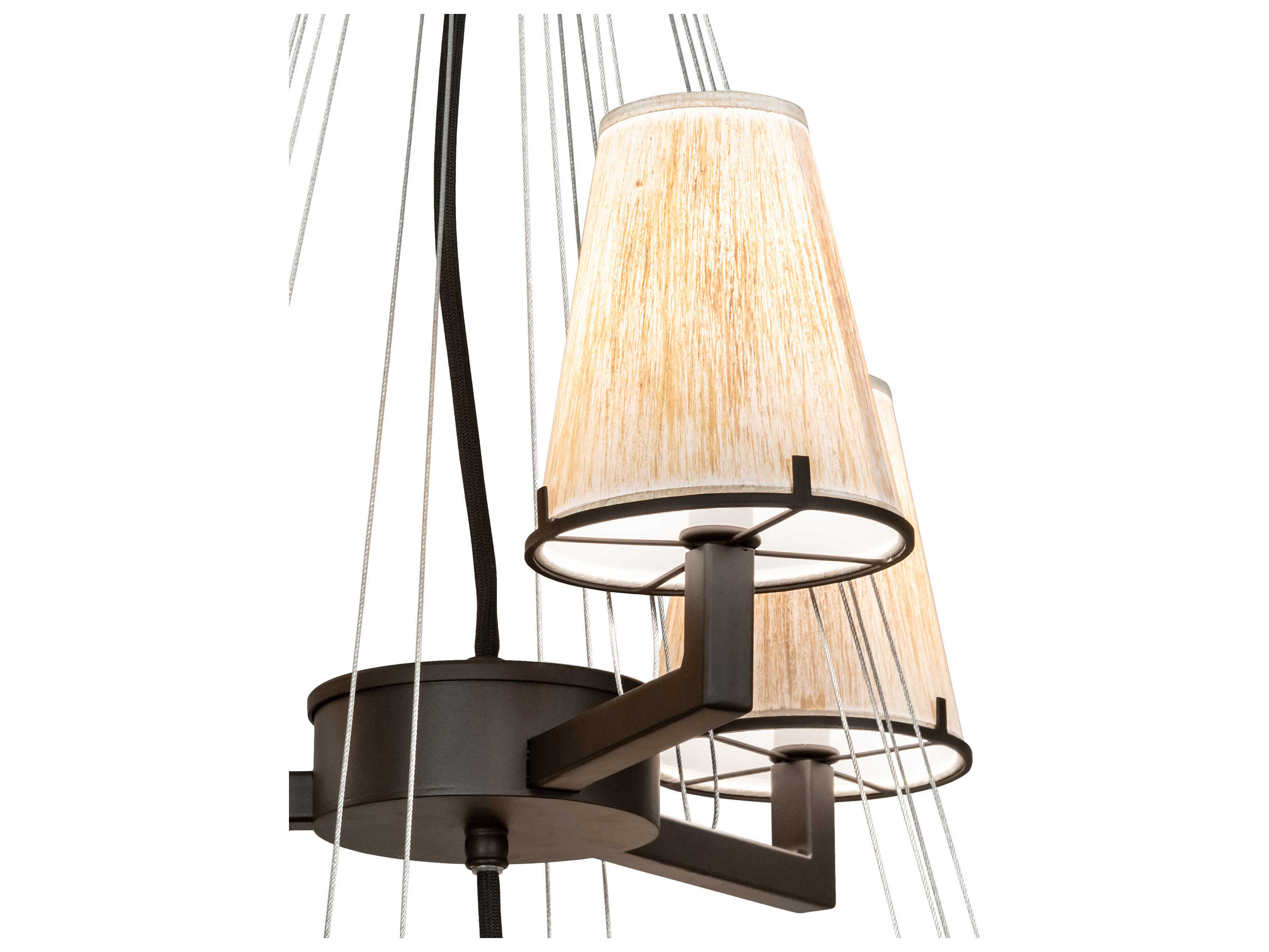 Meyda St. Lawrence 9-Light Oil Rubbed Bronze Off White Empire Tiered Chandelier