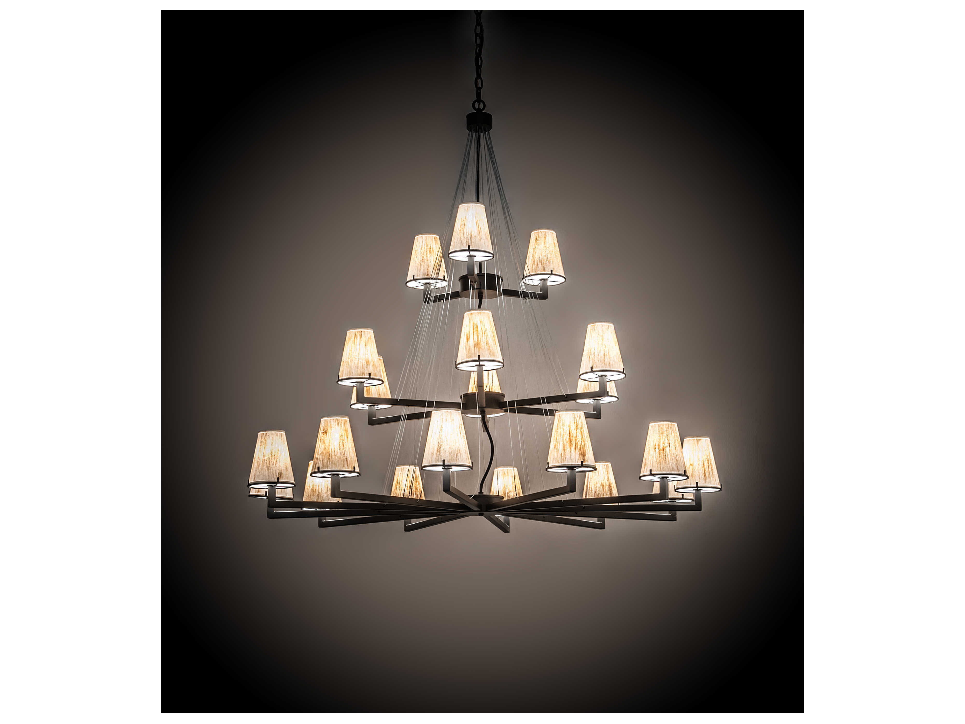 Meyda St. Lawrence 21-Light Oil Rubbed Bronze Off White Empire Tiered Chandelier