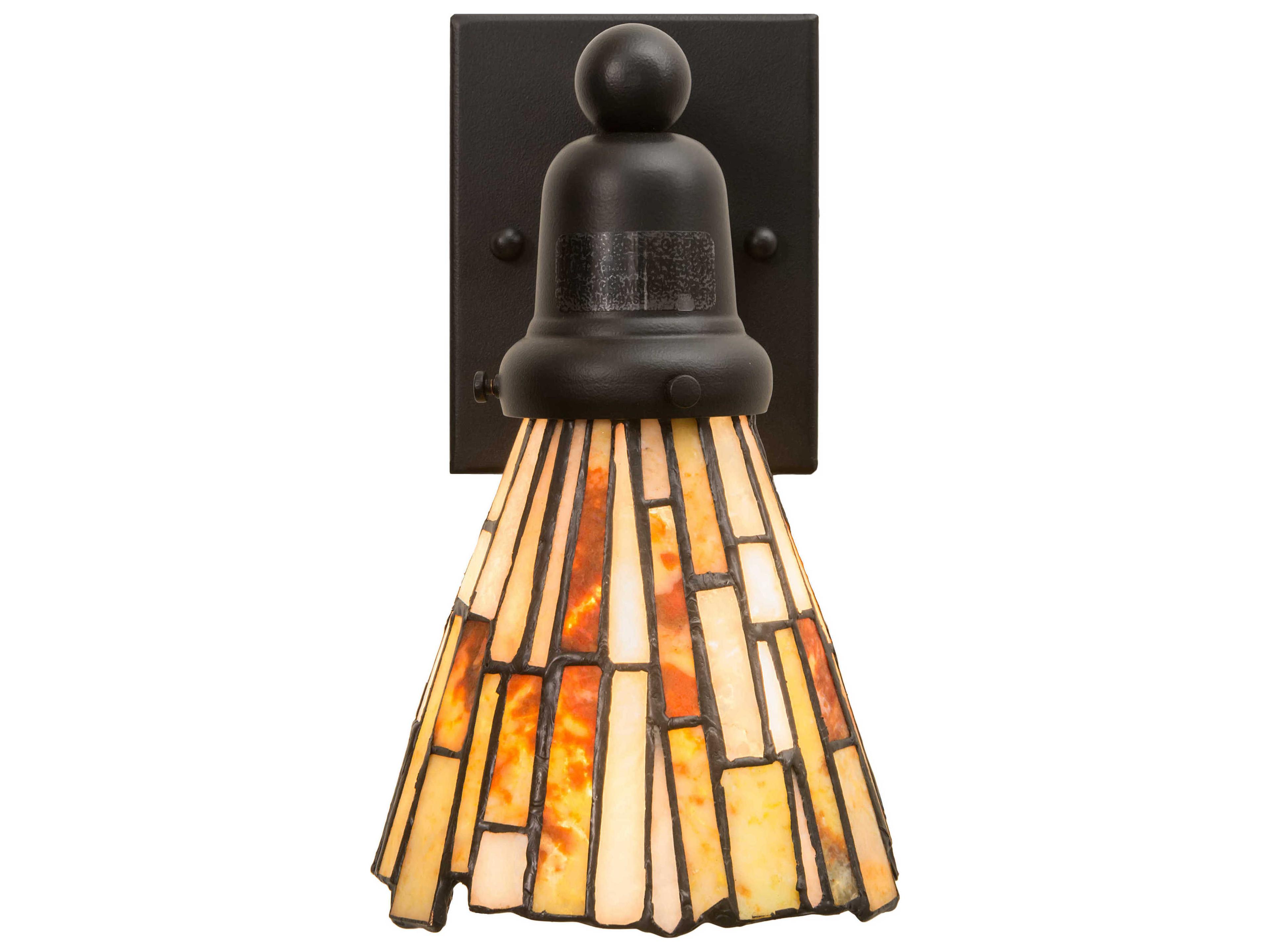 Meyda Delta 1-Light Black Tiffany Wall Sconce