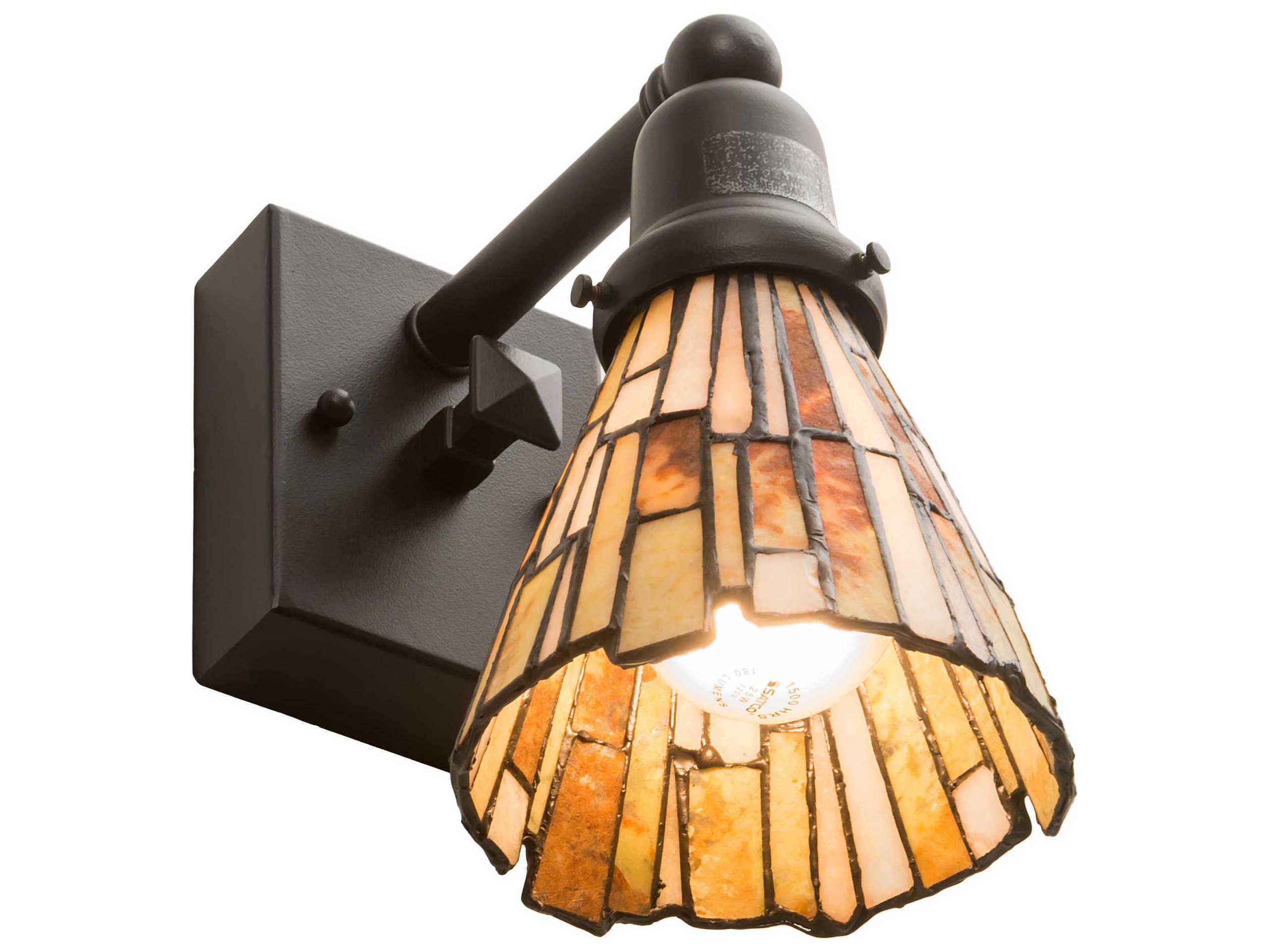 Meyda Delta 1-Light Black Tiffany Wall Sconce