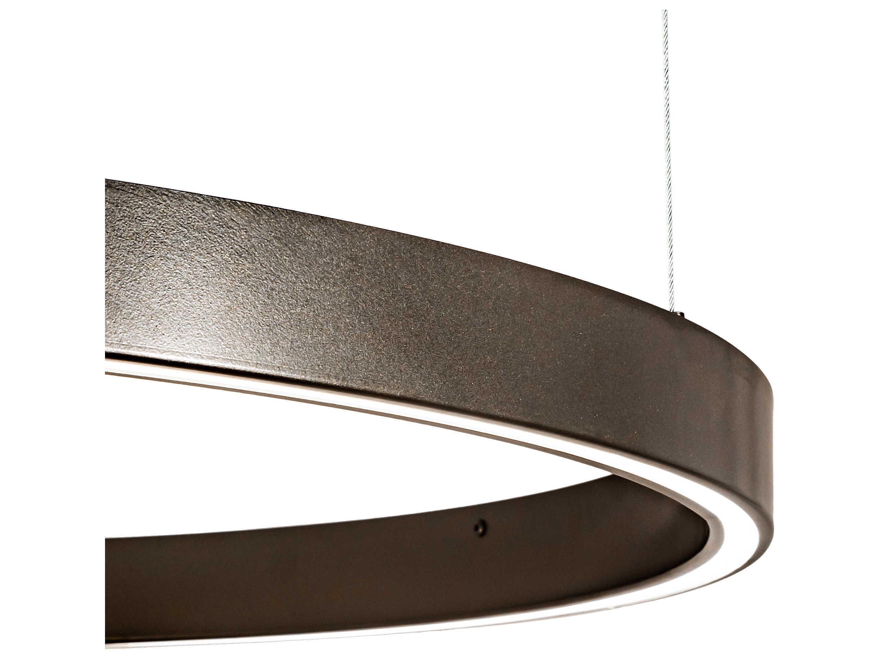 Meyda Anillo Bronze White LED Round Pendant