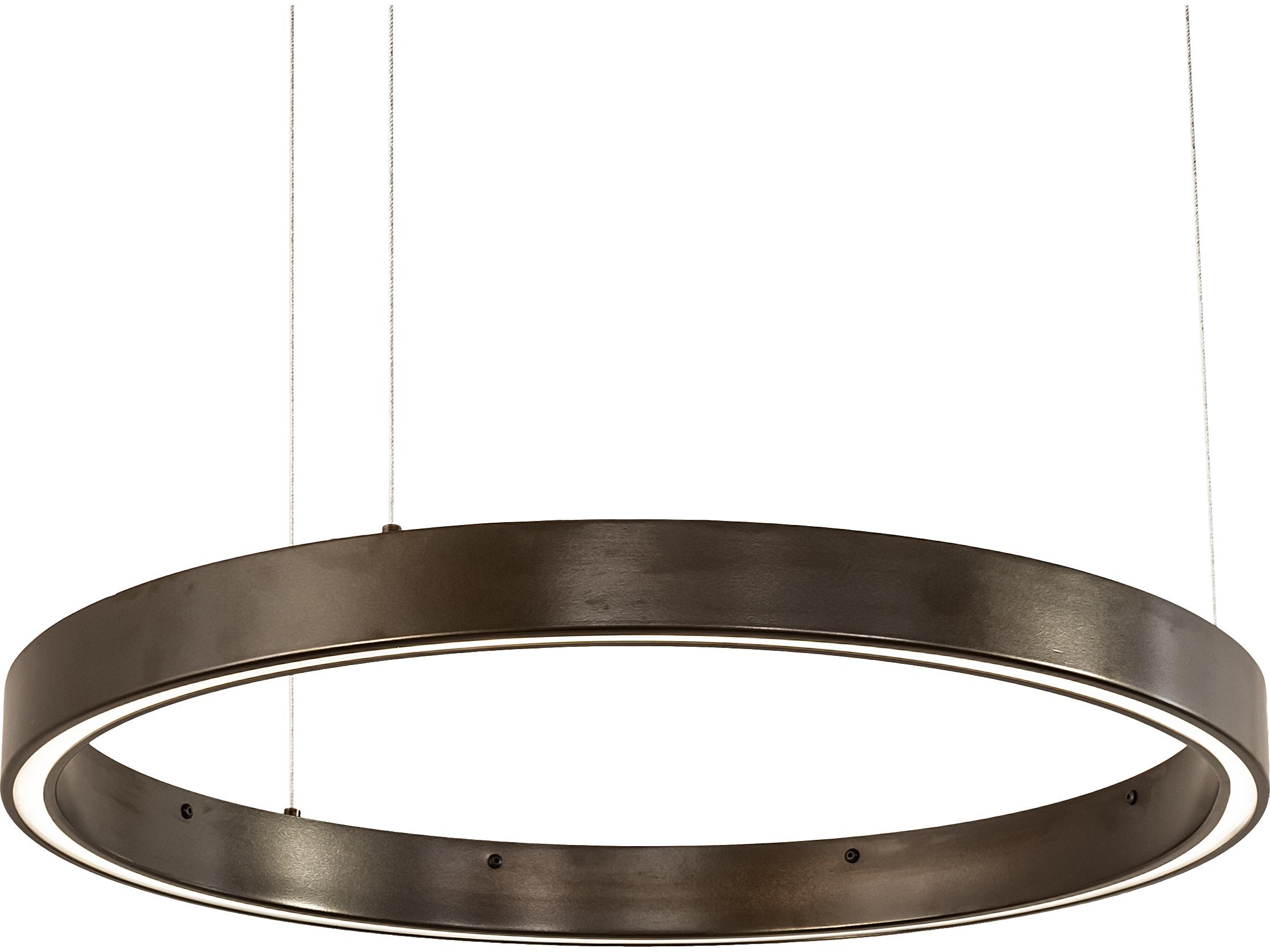 Meyda Anillo Bronze White LED Round Pendant