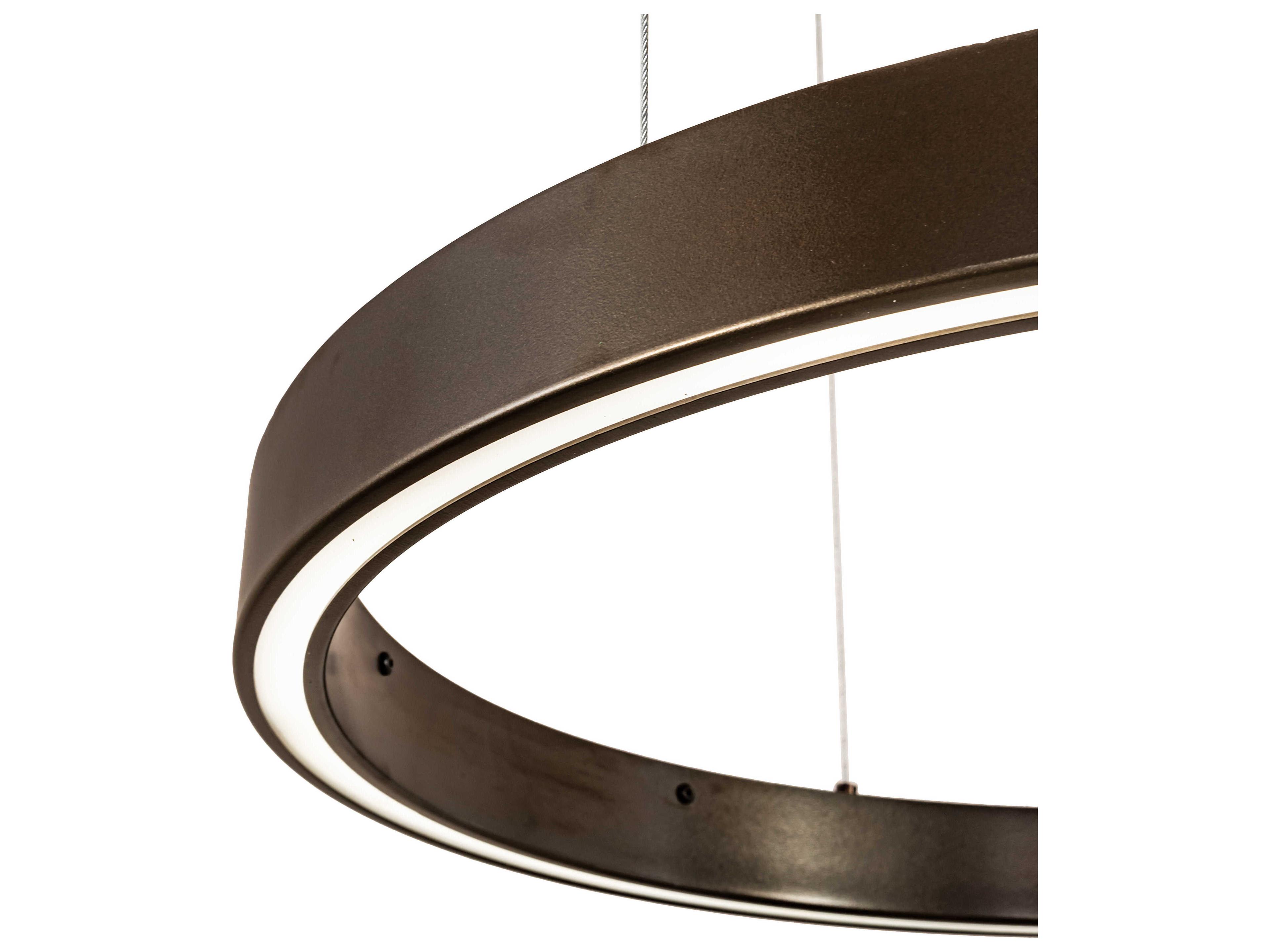 Meyda Anillo Bronze White LED Round Pendant