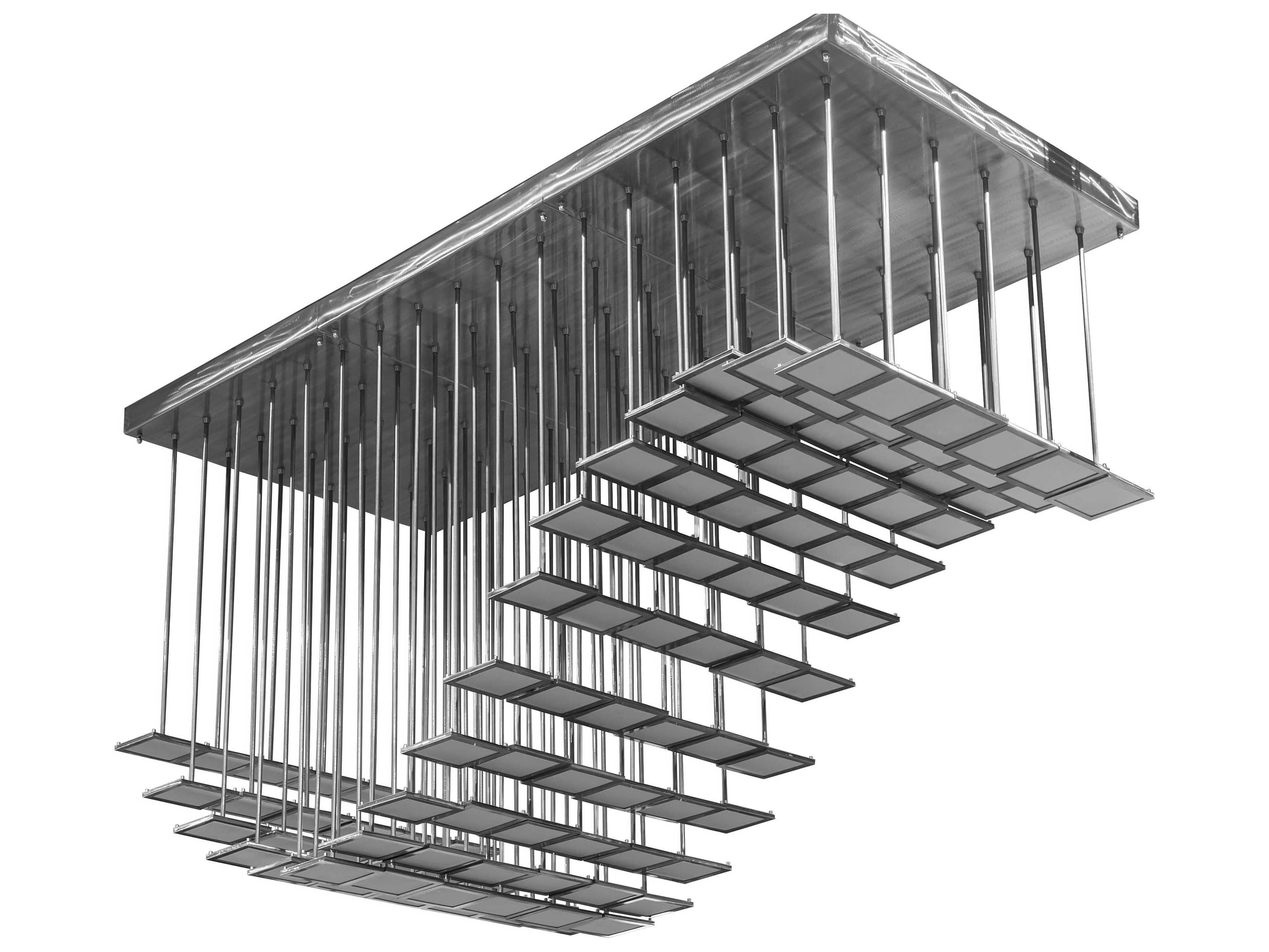 Meyda Kossar 102-Light White Grey LED Island Pendant