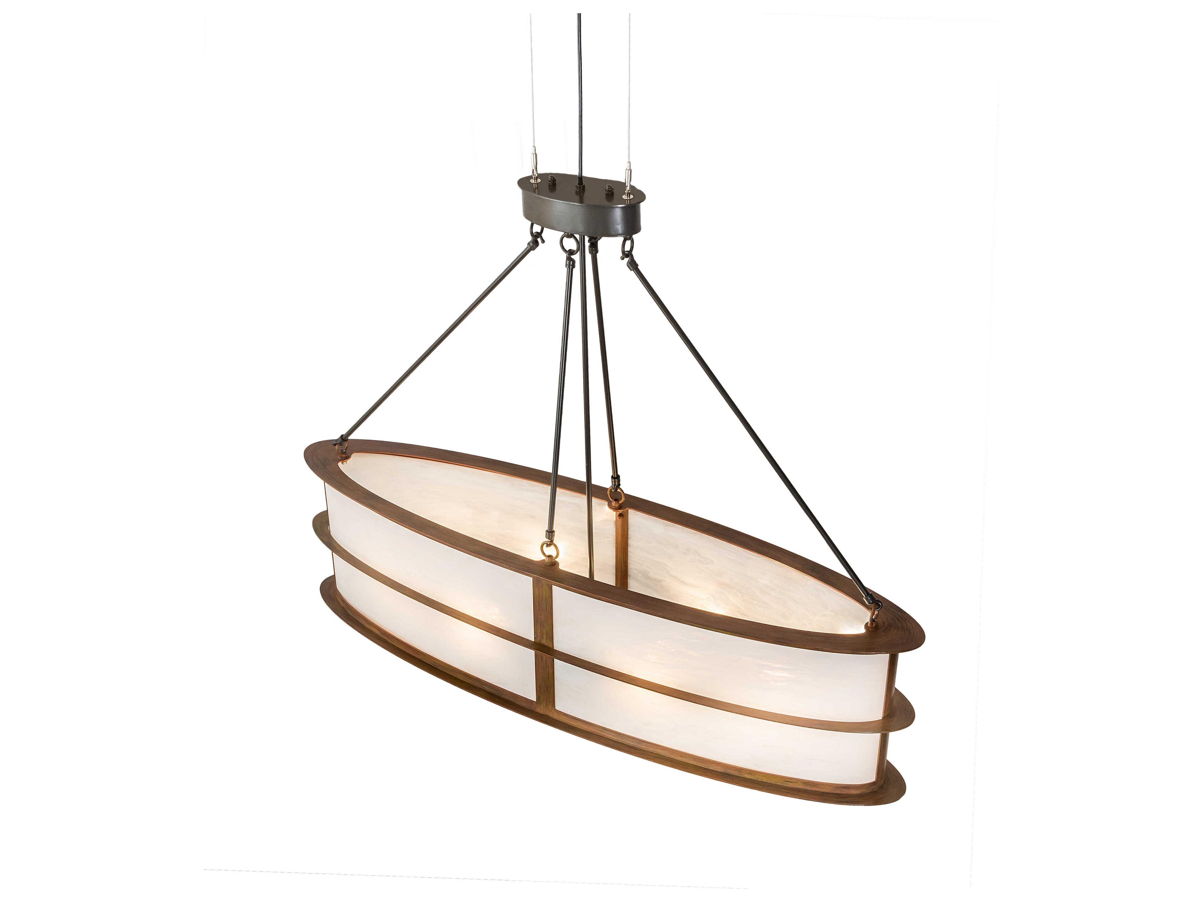 Meyda Zarkov 6-Light Chocolate White Brown Island Pendant