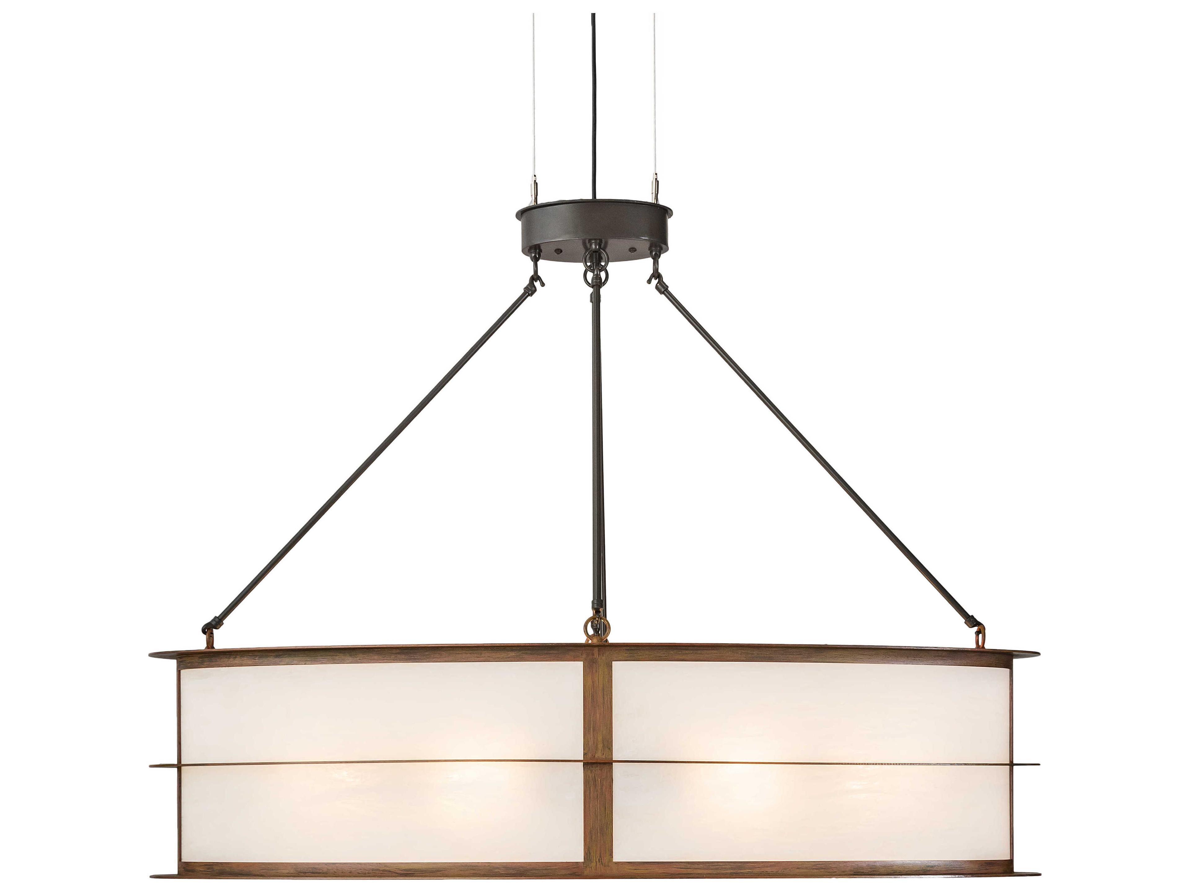 Meyda Zarkov 6-Light Chocolate White Brown Island Pendant