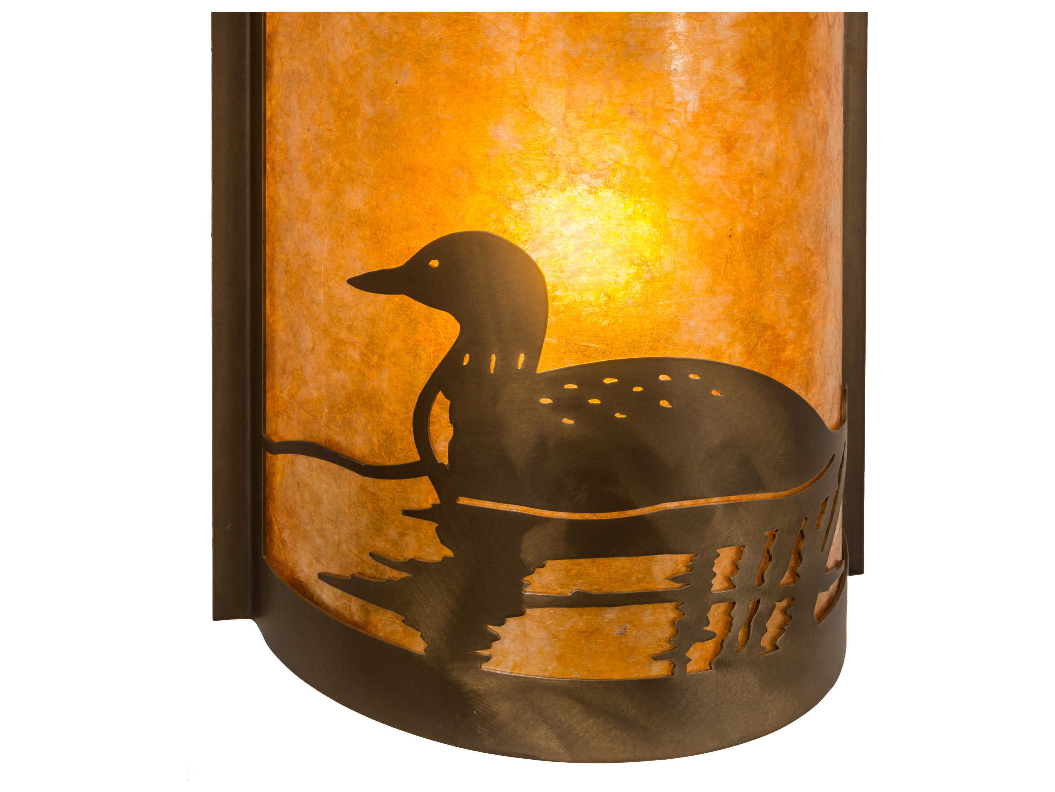 Meyda Loon 2-Light Antique Copper Brown Wall Sconce