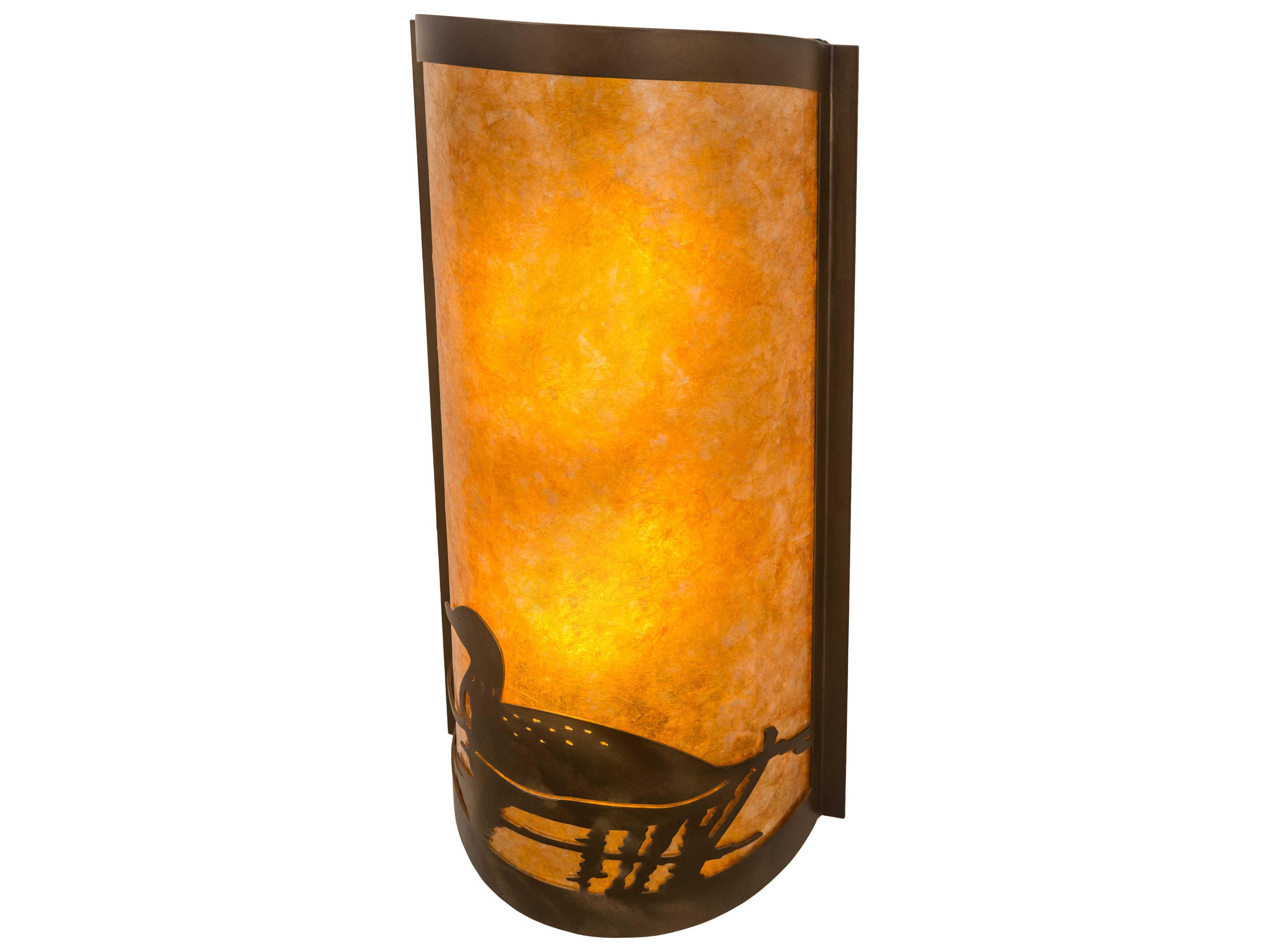 Meyda Loon 2-Light Antique Copper Wall Sconce