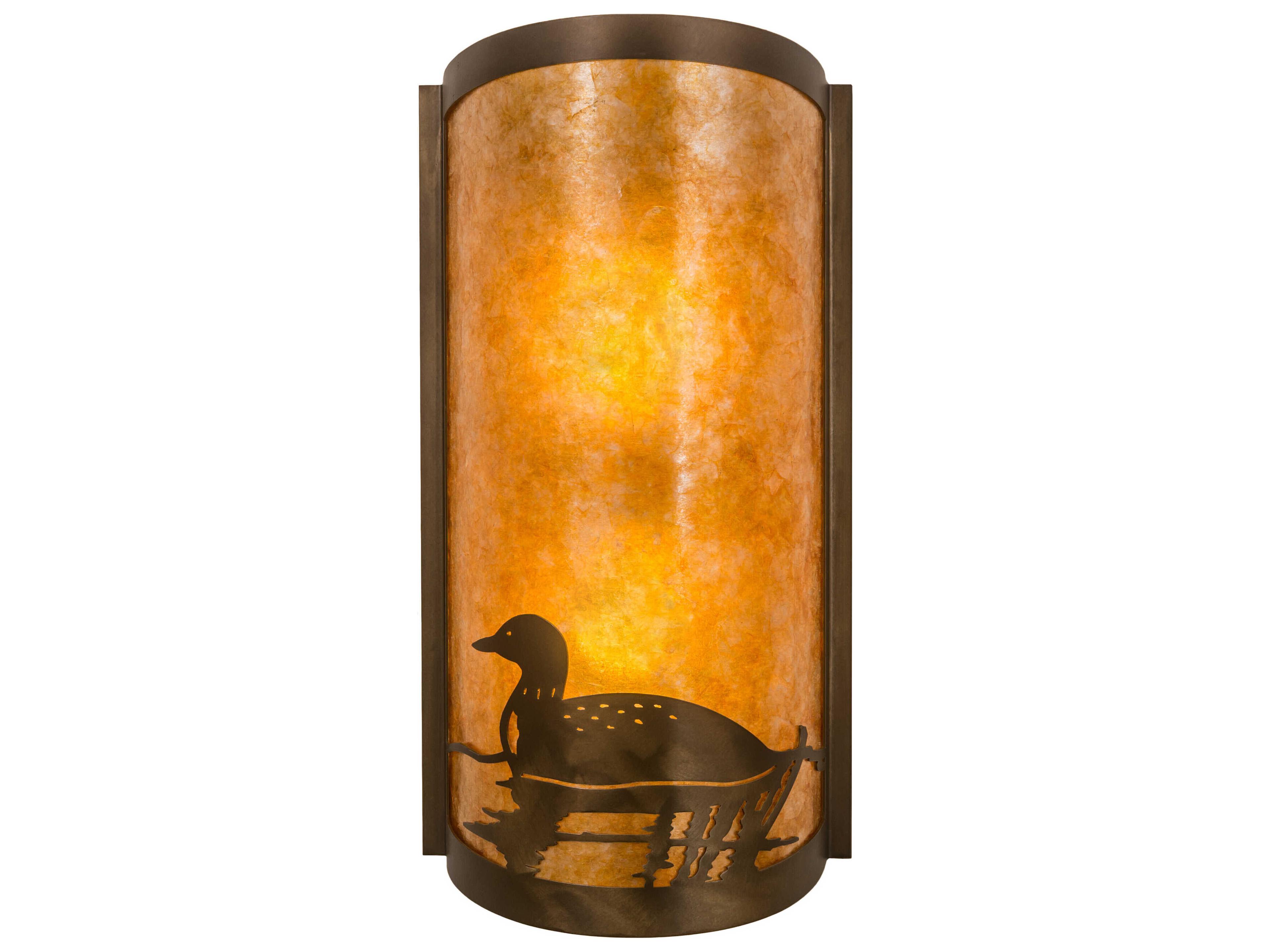 Meyda Loon 2-Light Antique Copper Wall Sconce