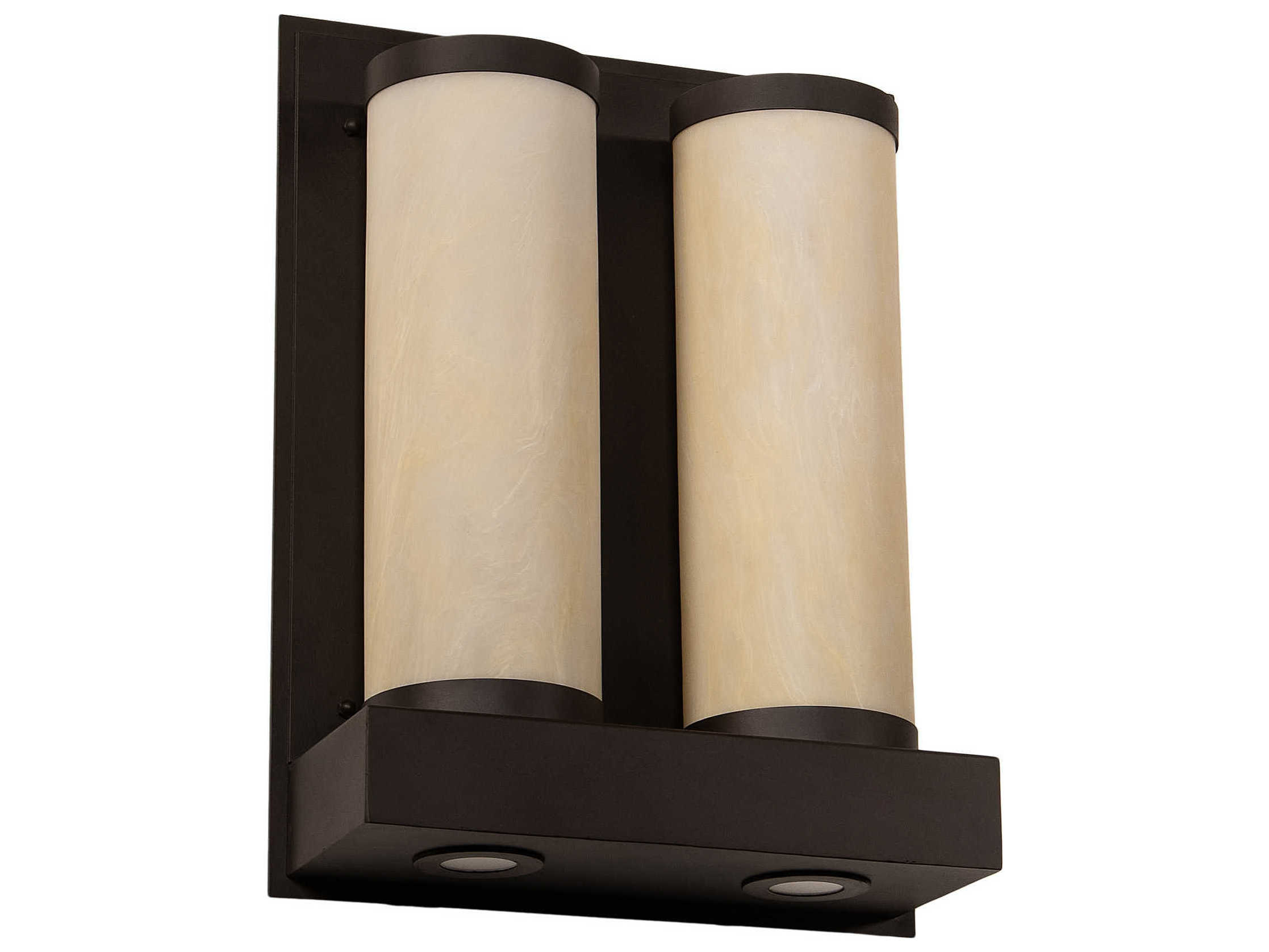 Meyda Legacy House 4-Light Oil Rubbed Bronze Off White LED Wall Sconce