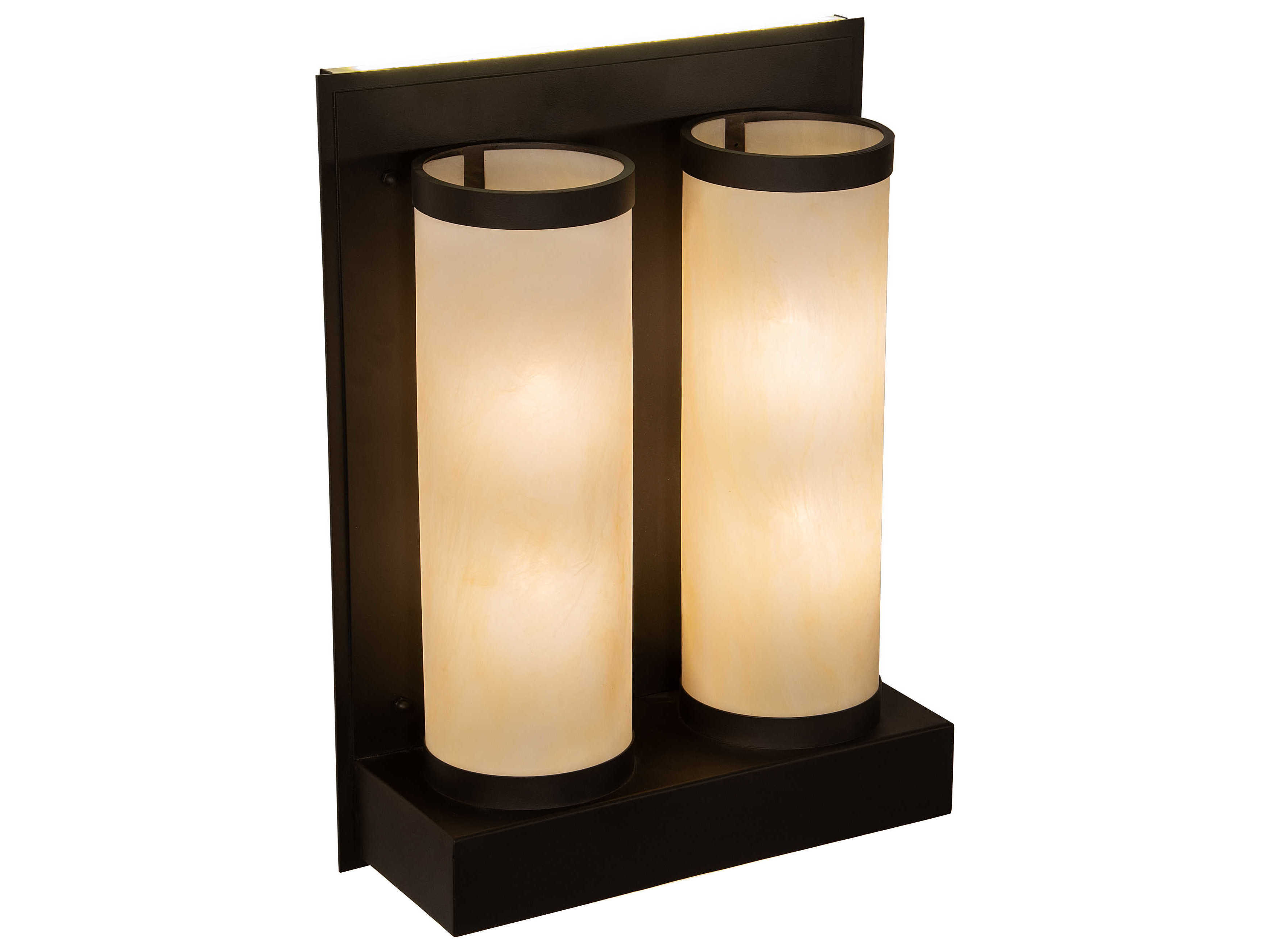 Meyda Legacy House 4-Light Oil Rubbed Bronze Off White LED Wall Sconce