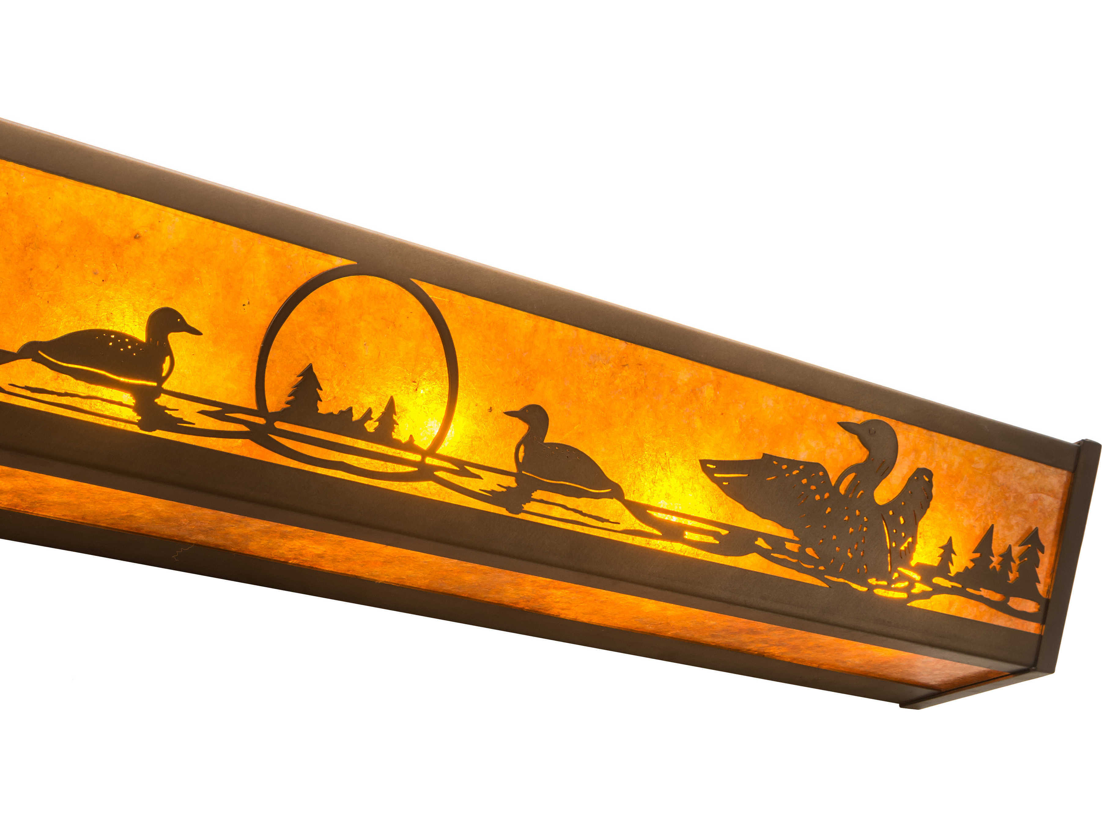 Meyda Loon 6-Light Antique Copper Brown Vanity Light