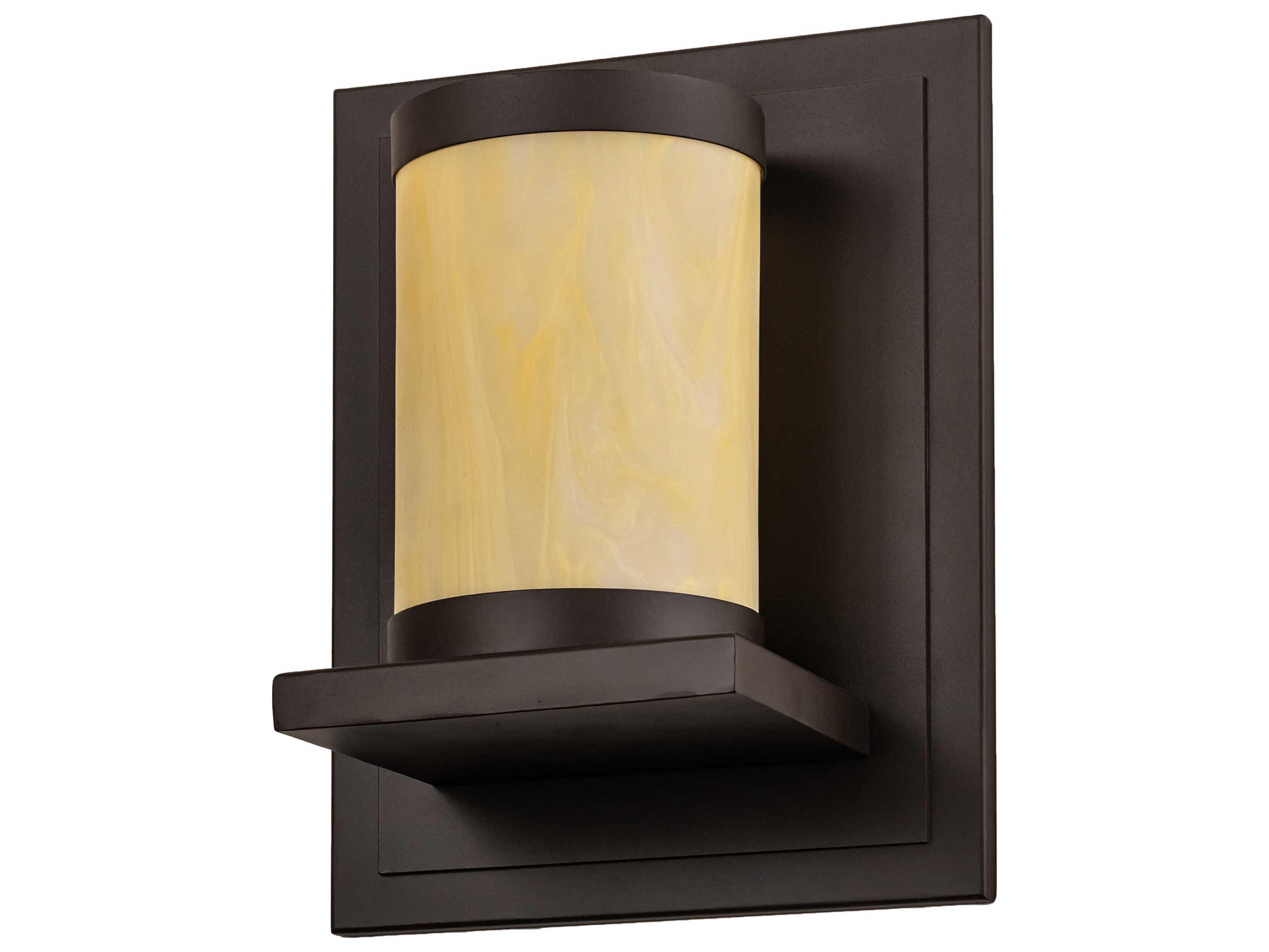 Meyda Legacy House 1-Light Oil Rubbed Bronze Off White Wall Sconce