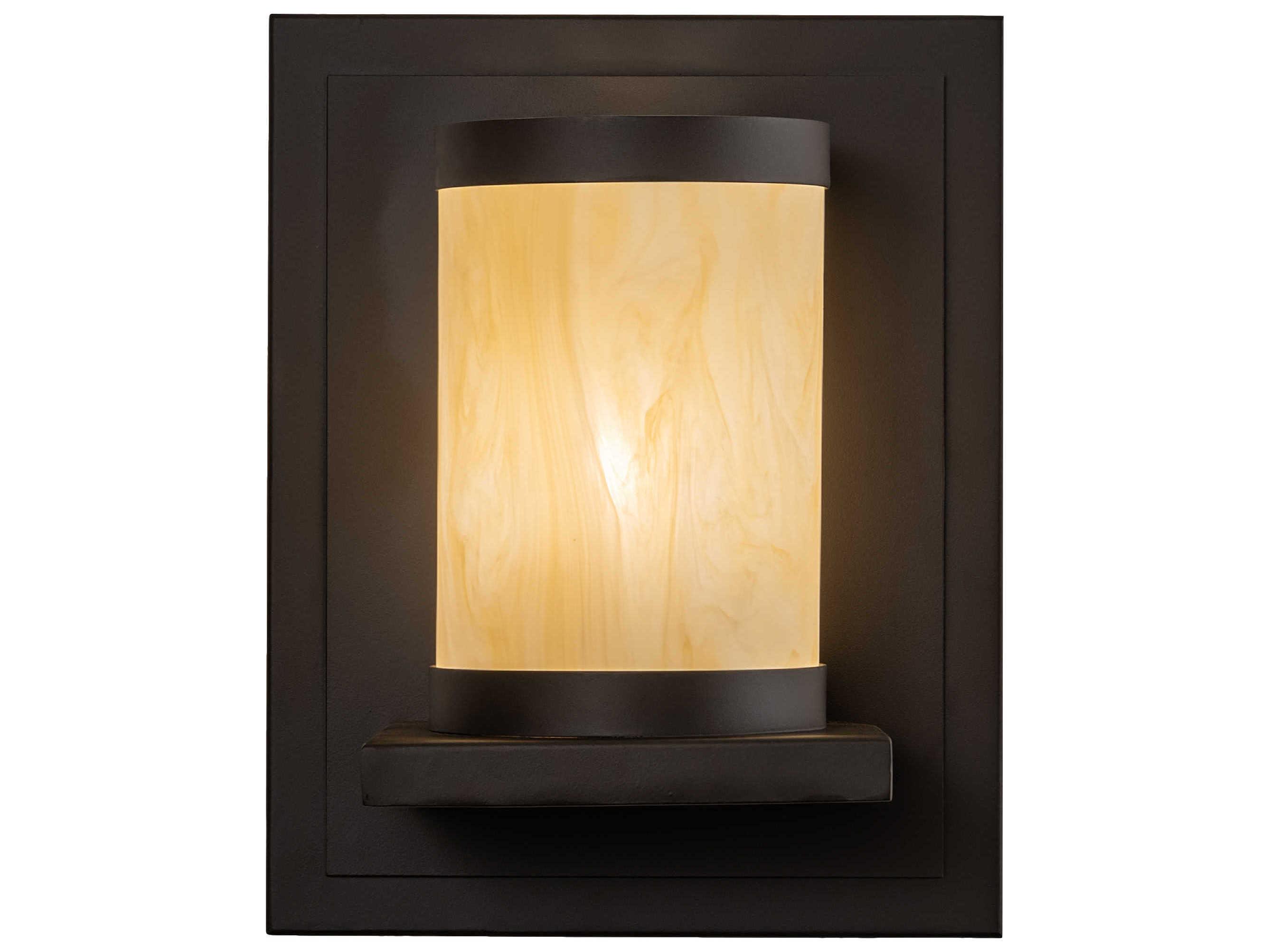 Meyda Legacy House 1-Light Oil Rubbed Bronze Off White Wall Sconce