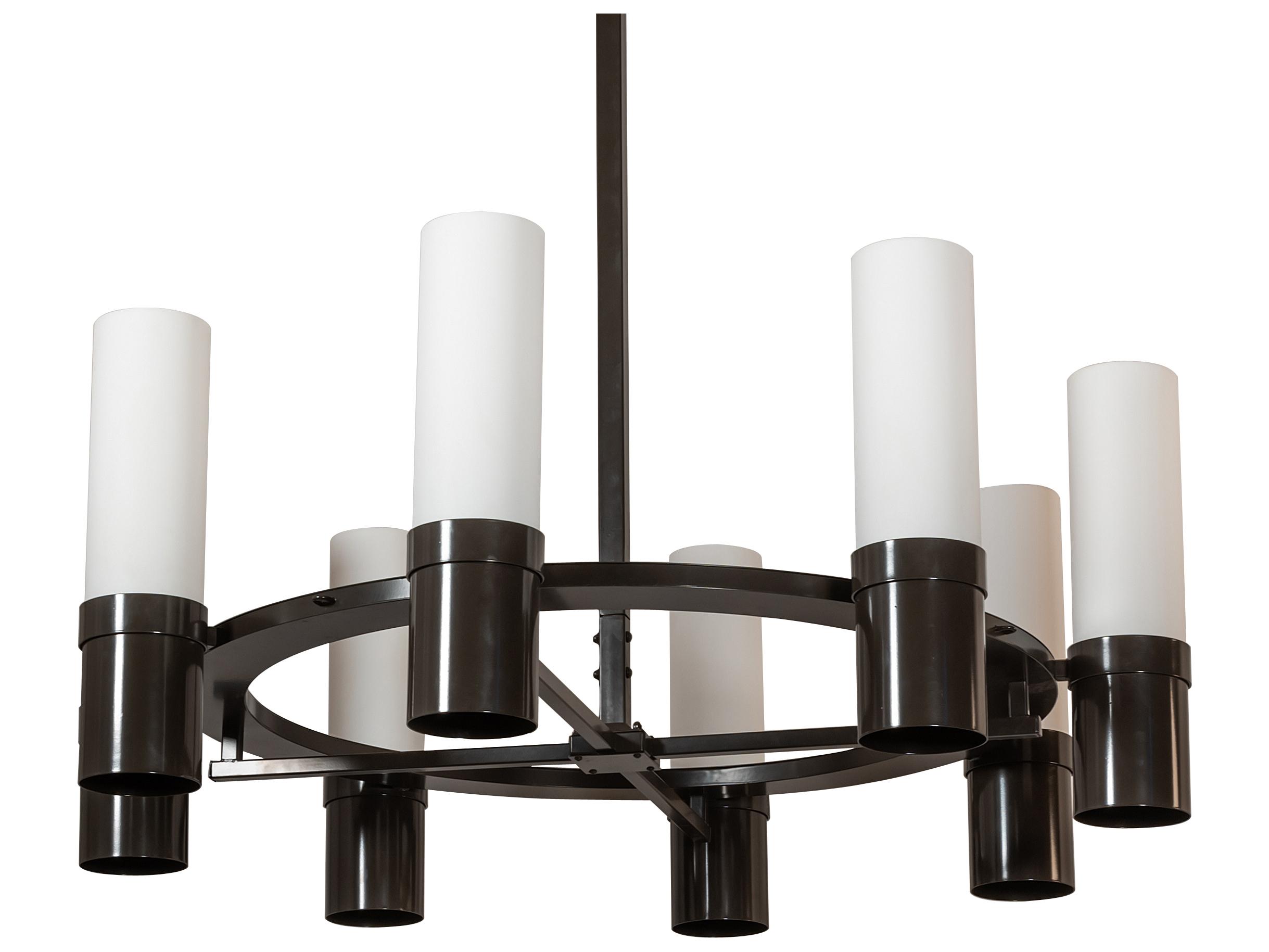 Meyda Farmington 8 8-Light Timeless Bronze Cylinder Chandelier