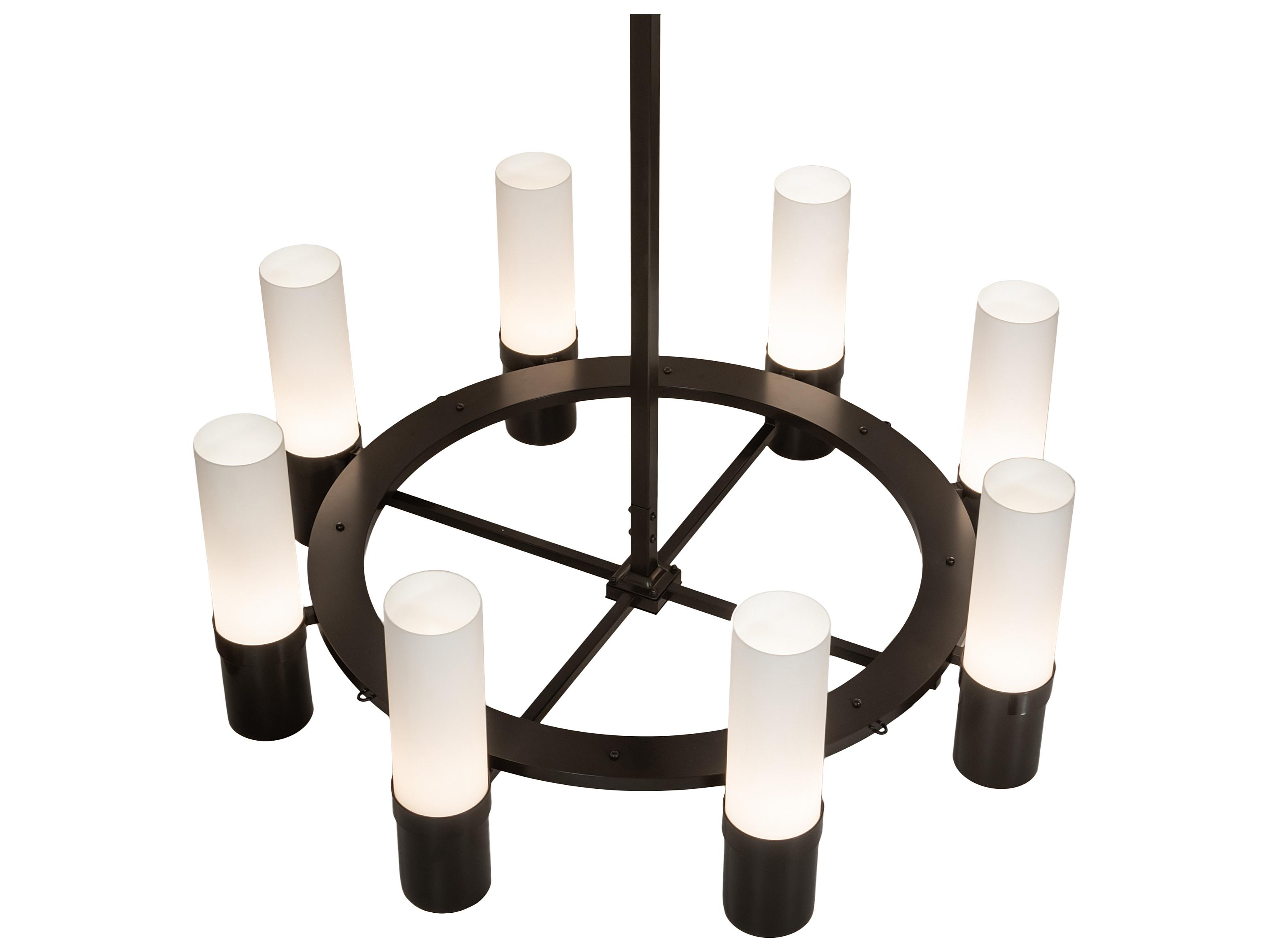 Meyda Farmington 8 8-Light Timeless Bronze Cylinder Chandelier