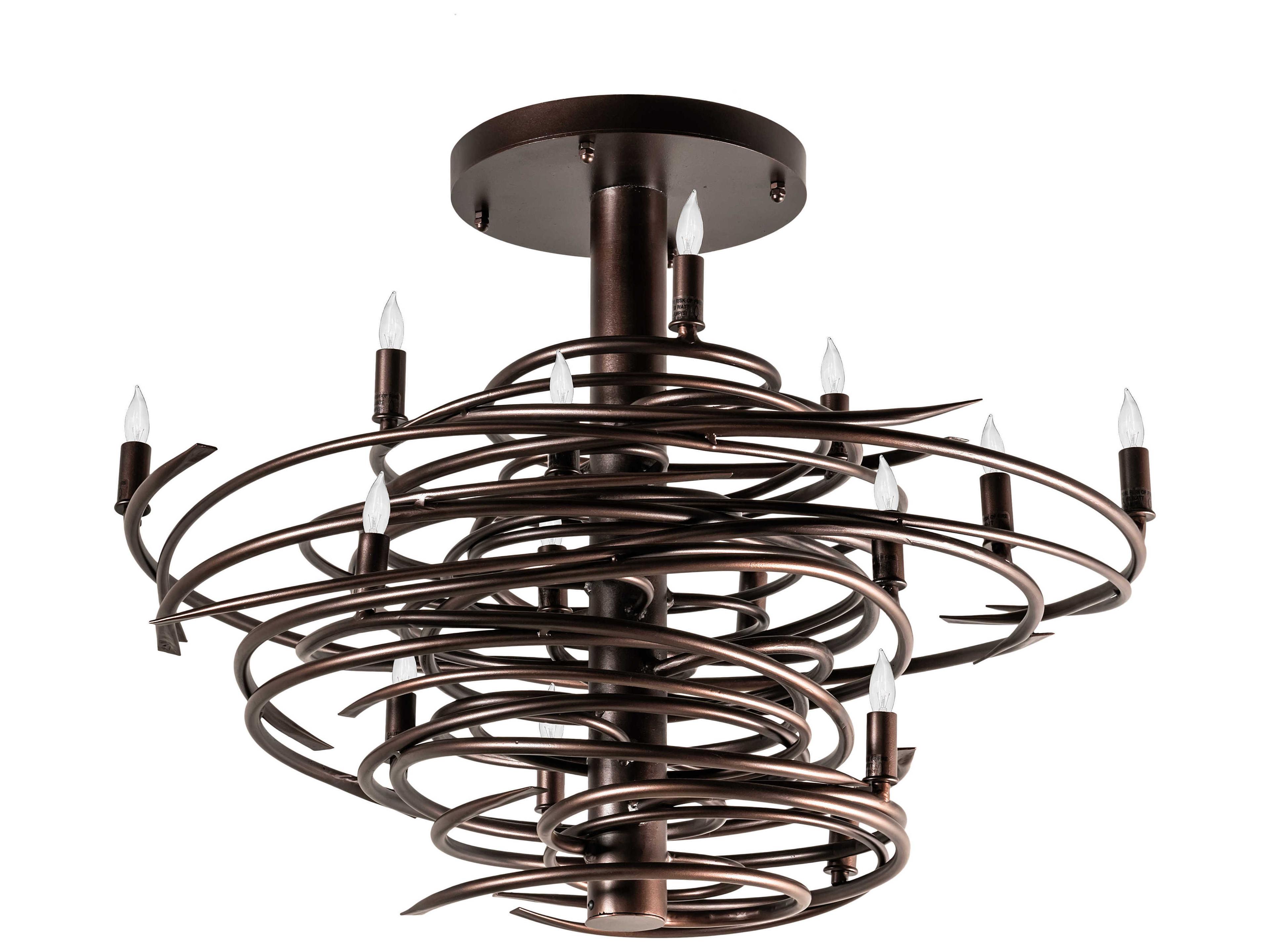 Meyda Cyclone 15-Light Mahogany Bronze Tiered Island Pendant