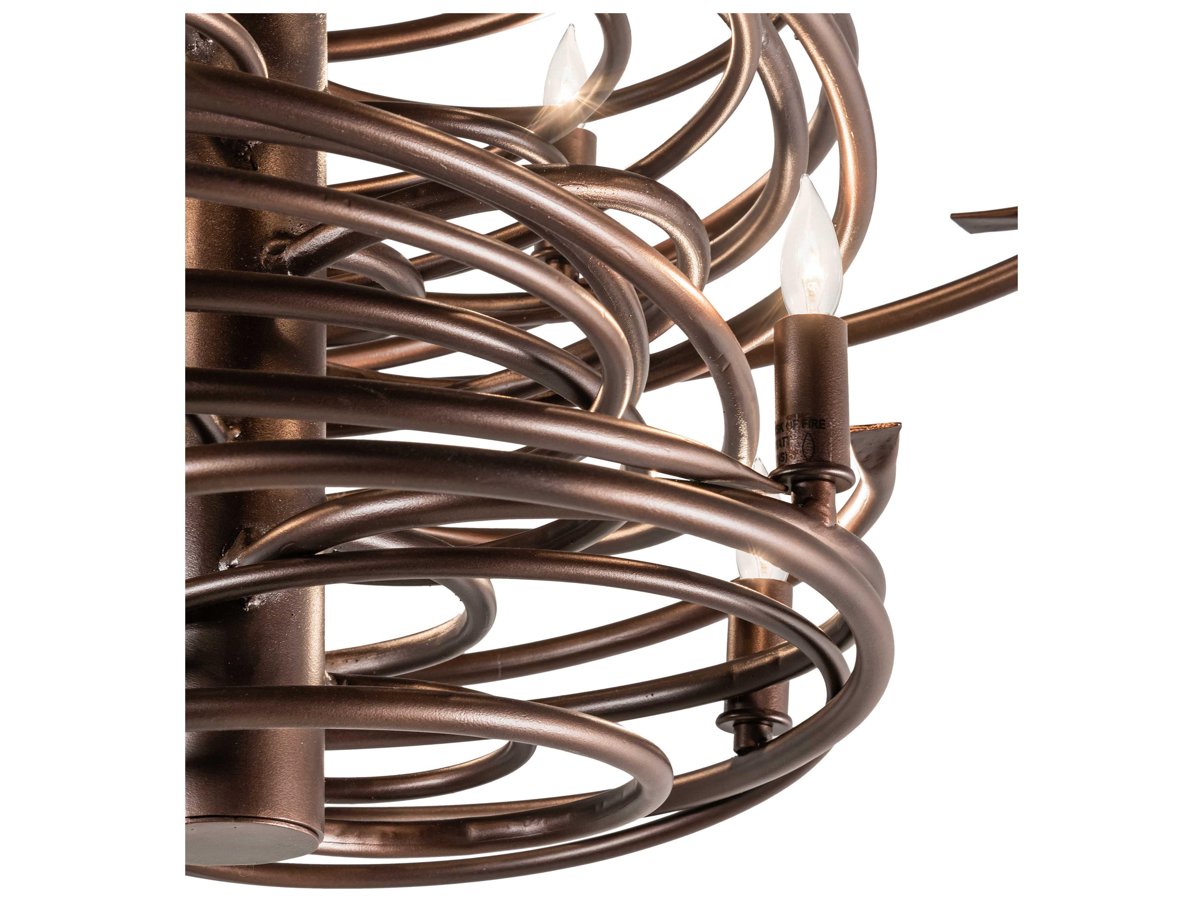 Meyda Cyclone 15-Light Mahogany Bronze Tiered Island Pendant